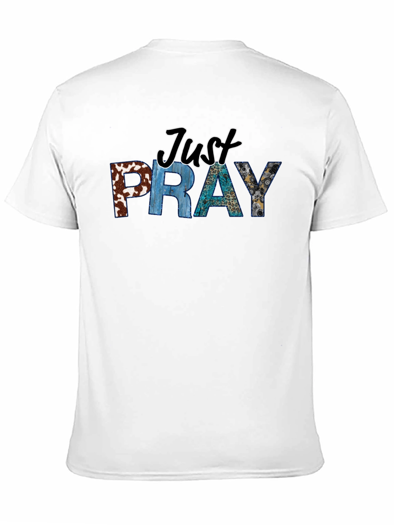 Black Just Pray T-Shirt - Religious Graphic Tee view 11