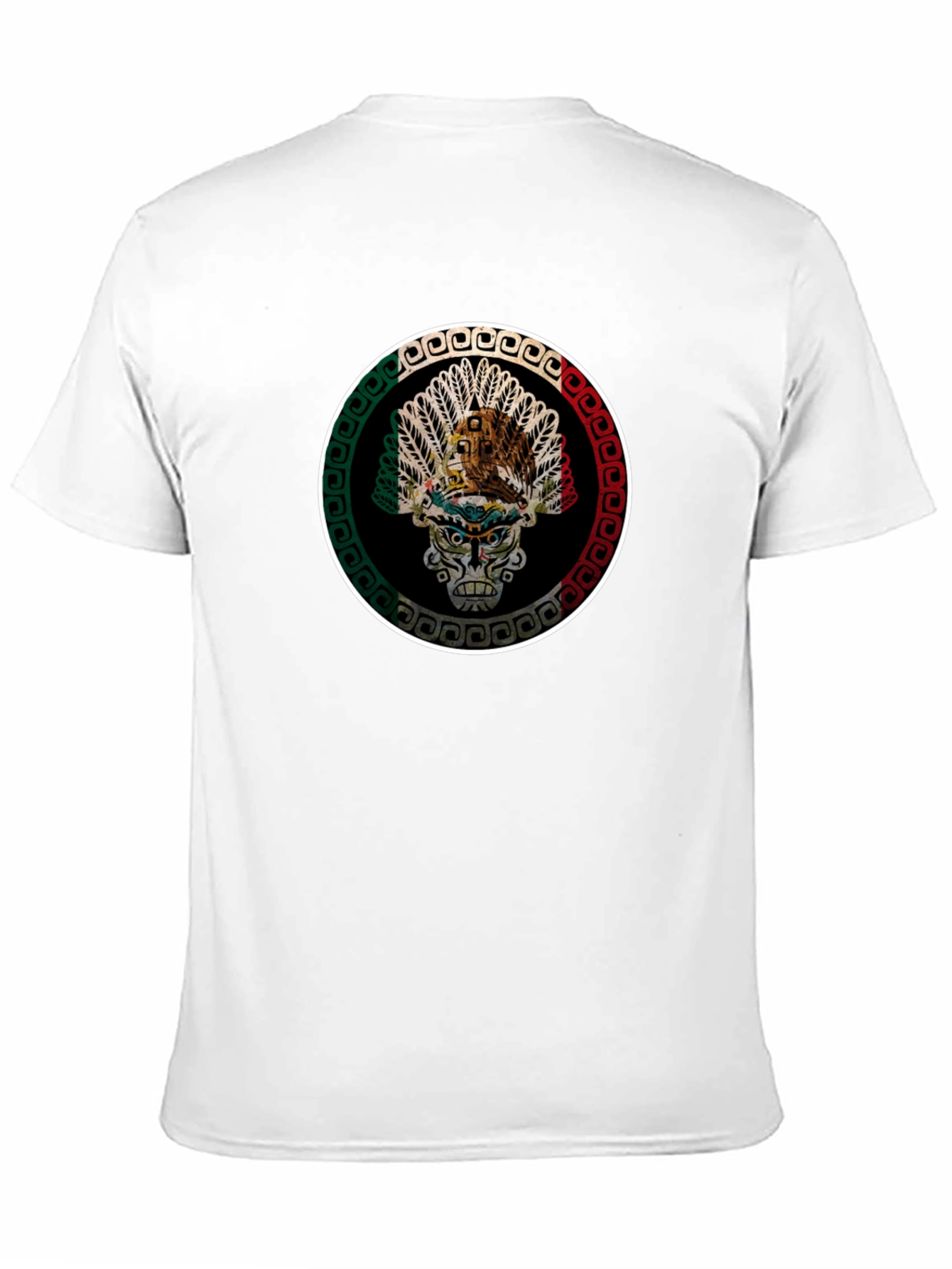 Black Aztec Skull Graphic T-Shirt - Men's Black Tee view 11