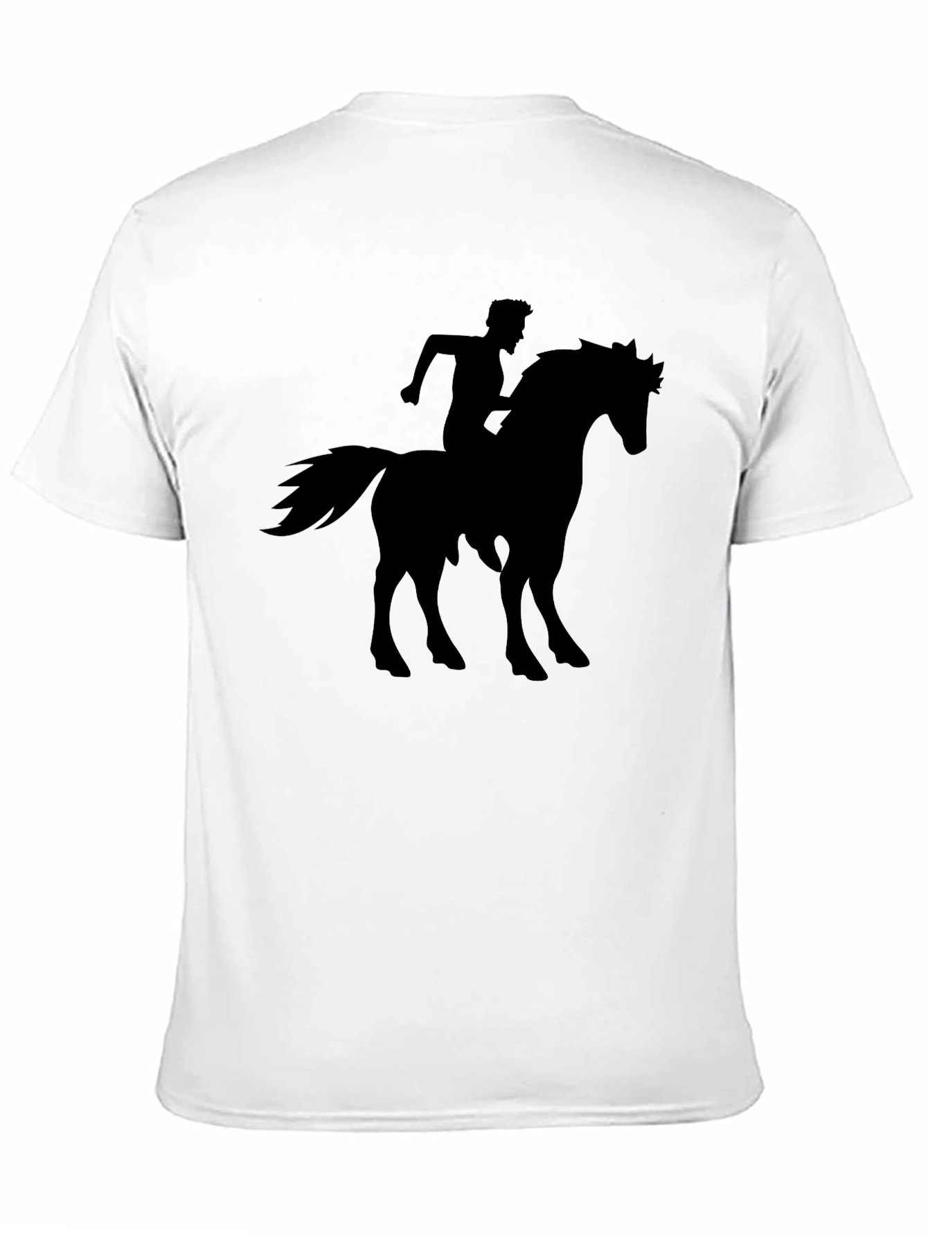 Black Black Horse Rider Graphic Tee - Cool Design view 11