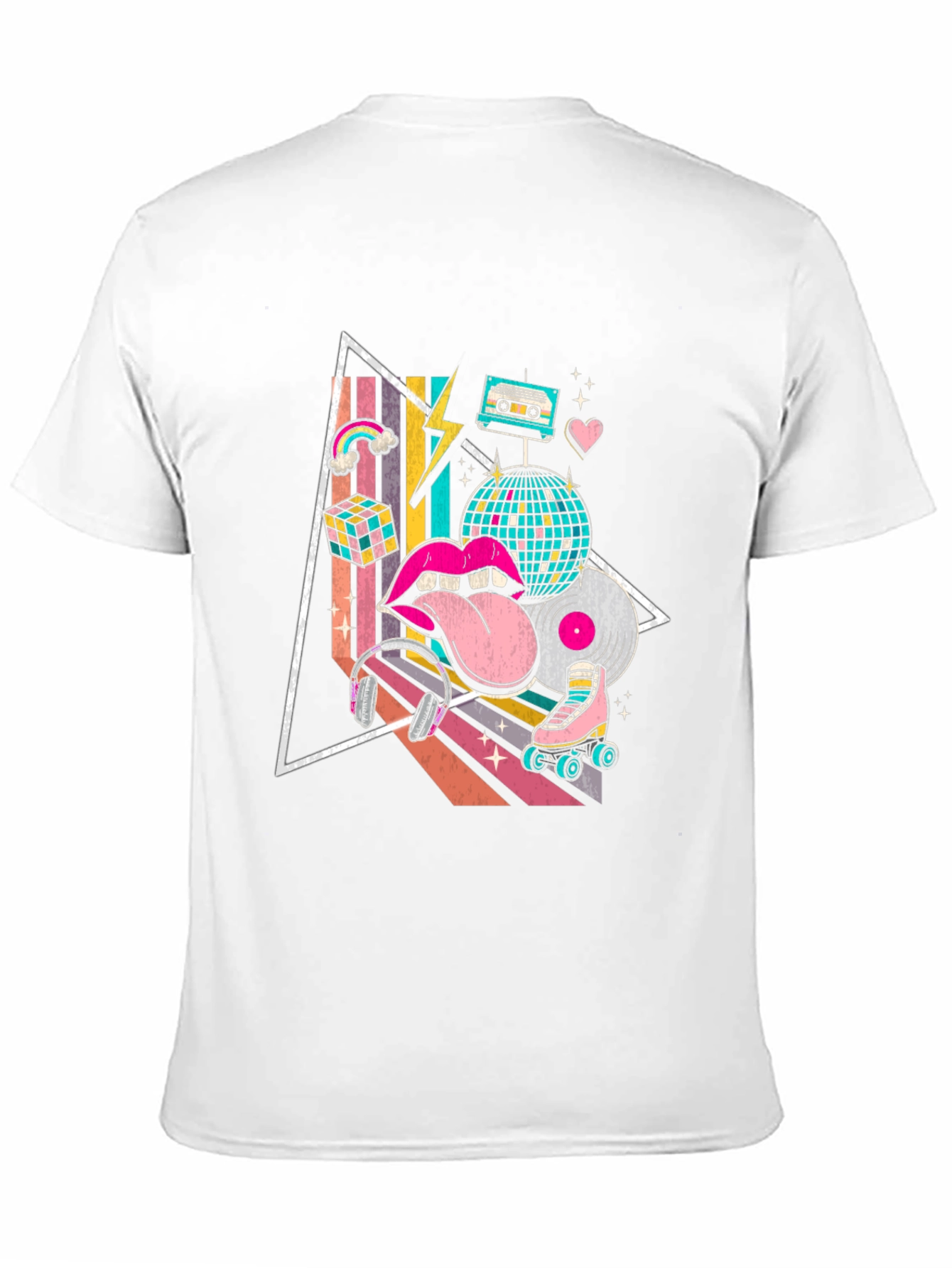 Black Retro 80s Style Graphic T-Shirt view 11