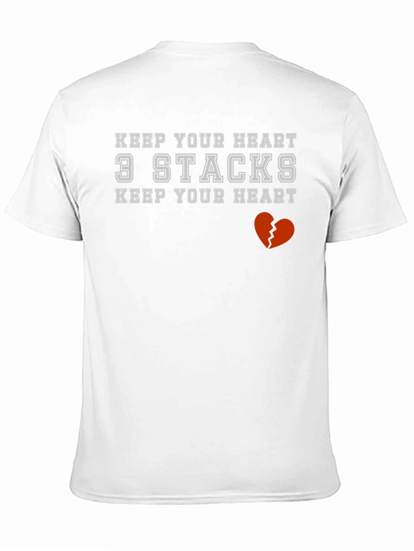 Black Keep Your Heart 3 Stacks Graphic T-Shirt view 11