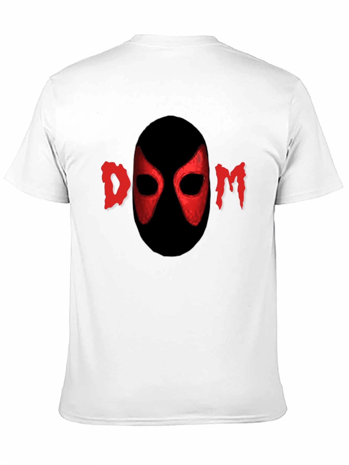 Black Red DOOM Mask Graphic Black T-Shirt view 11