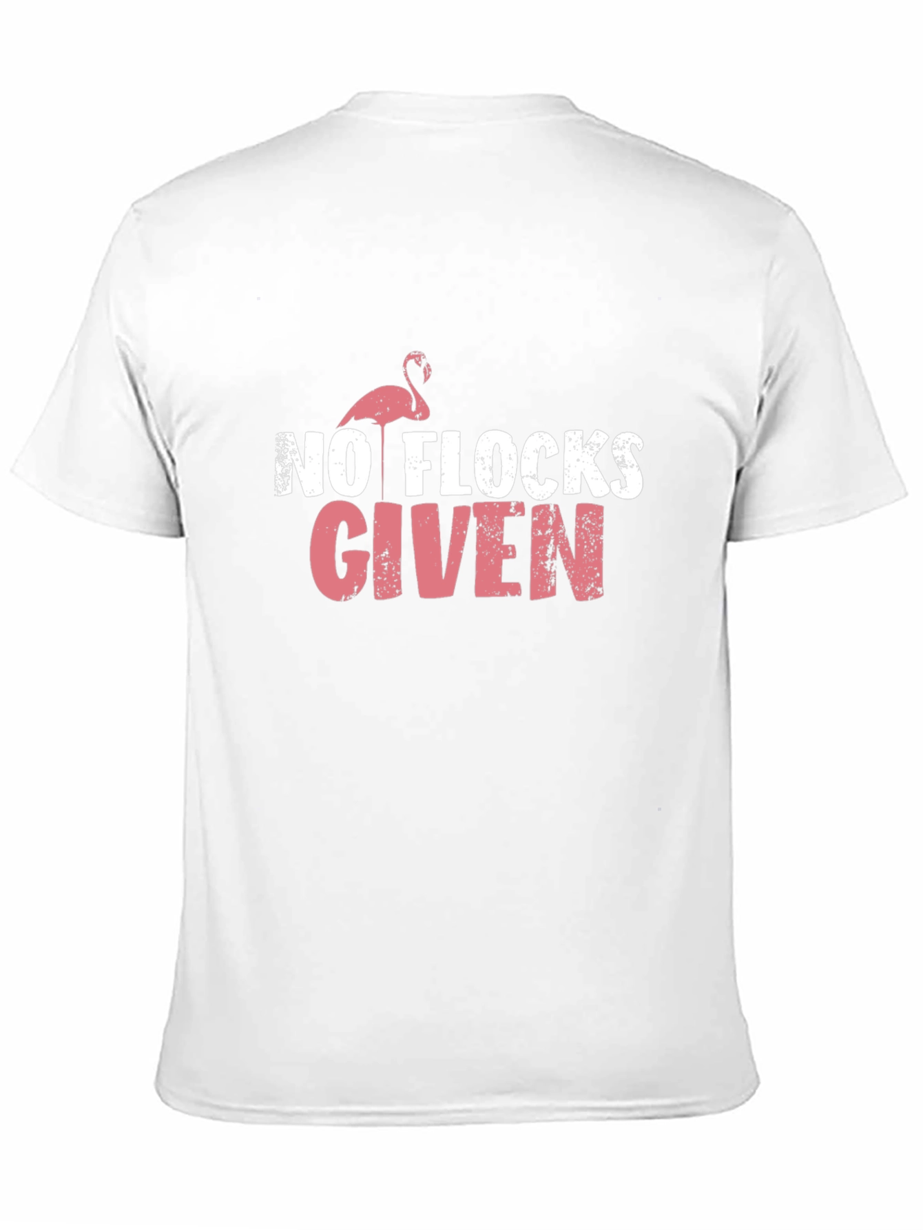 Black No Flocks Given Funny Flamingo Graphic T-Shirt view 11