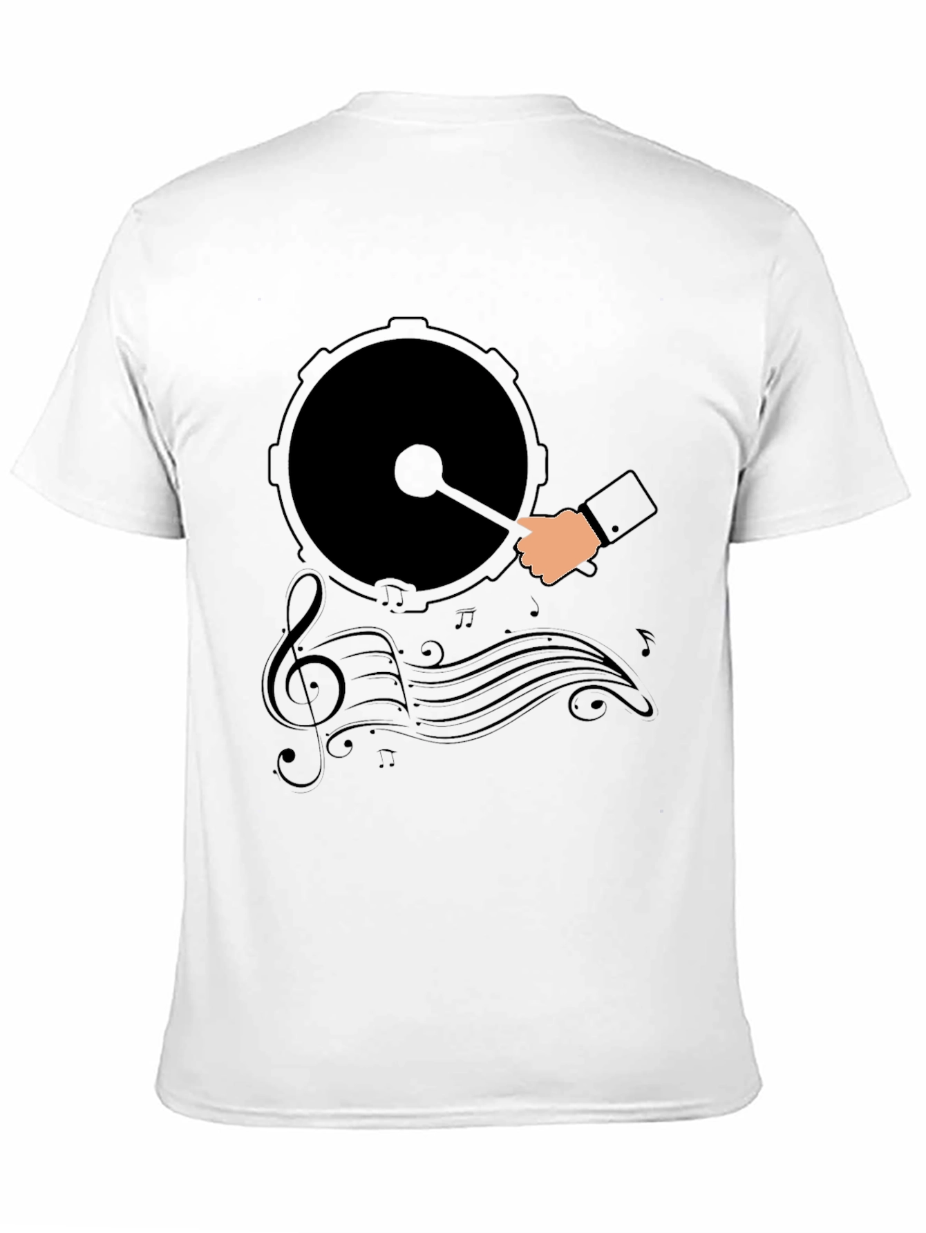 Black Drum and Music Graphic Tee - Black view 11