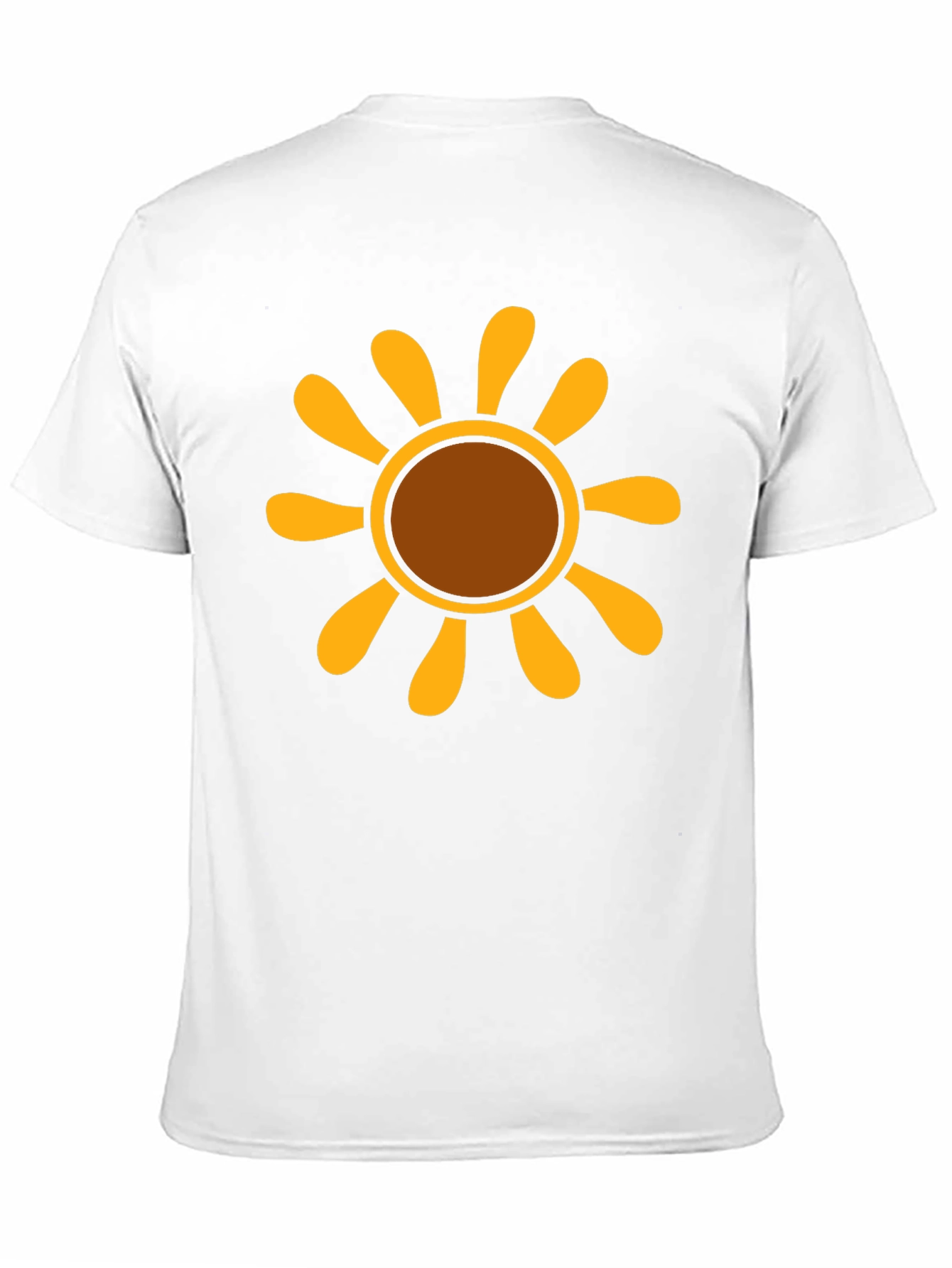 Black Retro Sunflower Graphic Tee - Black Cotton T-Shirt view 11