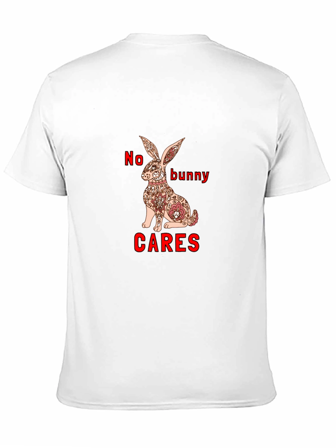 Black No Bunny Cares Black Graphic Tee view 11