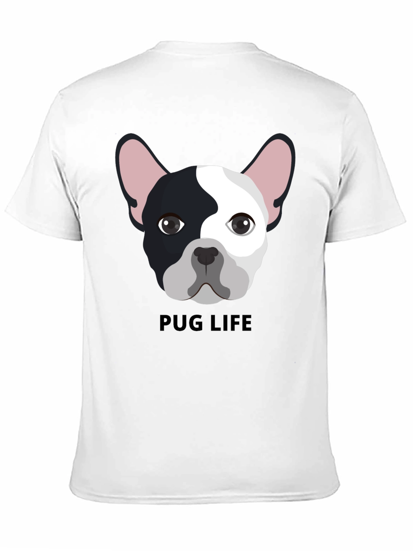 Black Pug Life Graphic Tee - Black Cotton T-Shirt view 11