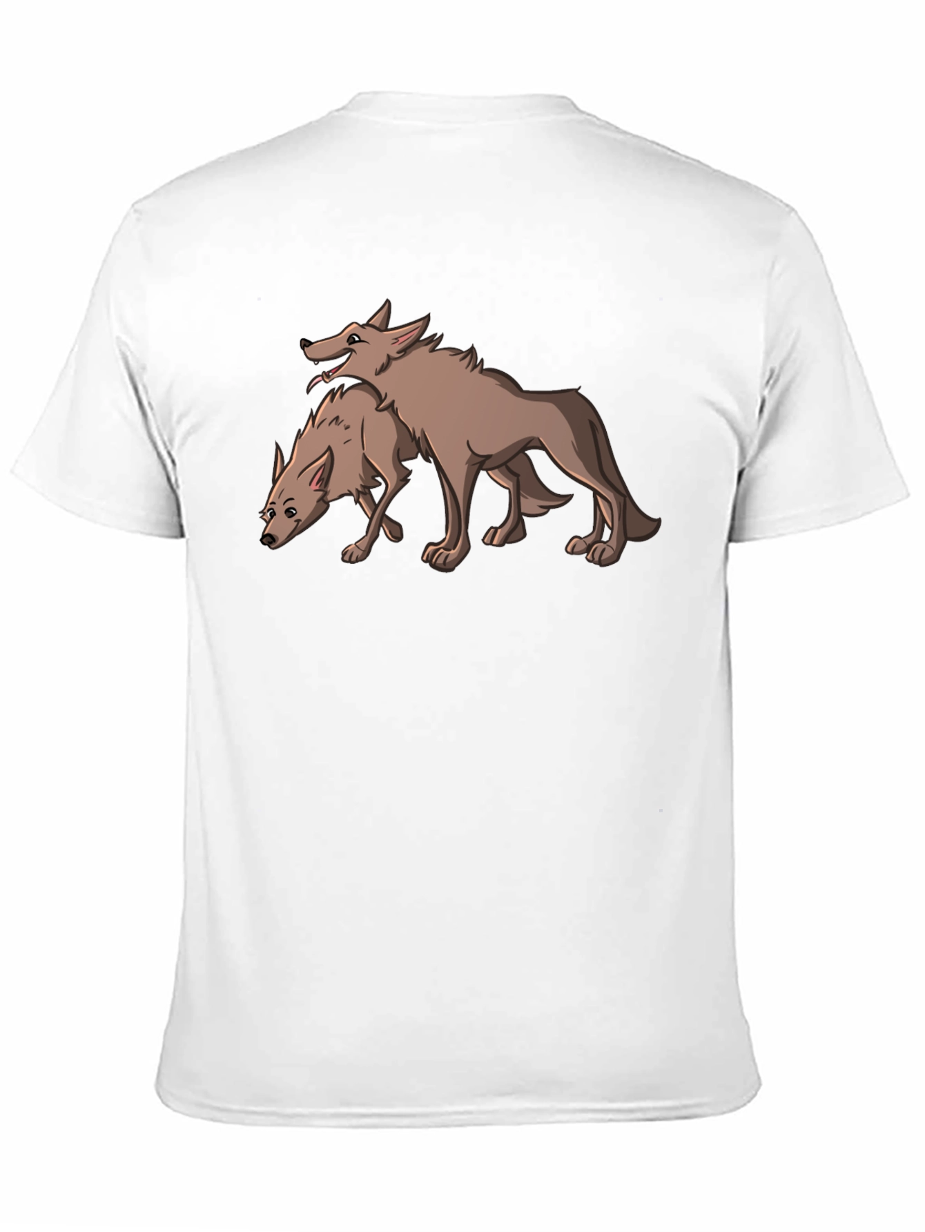 Black Two Wolves Graphic Tee - Stylish Black T-Shirt view 11