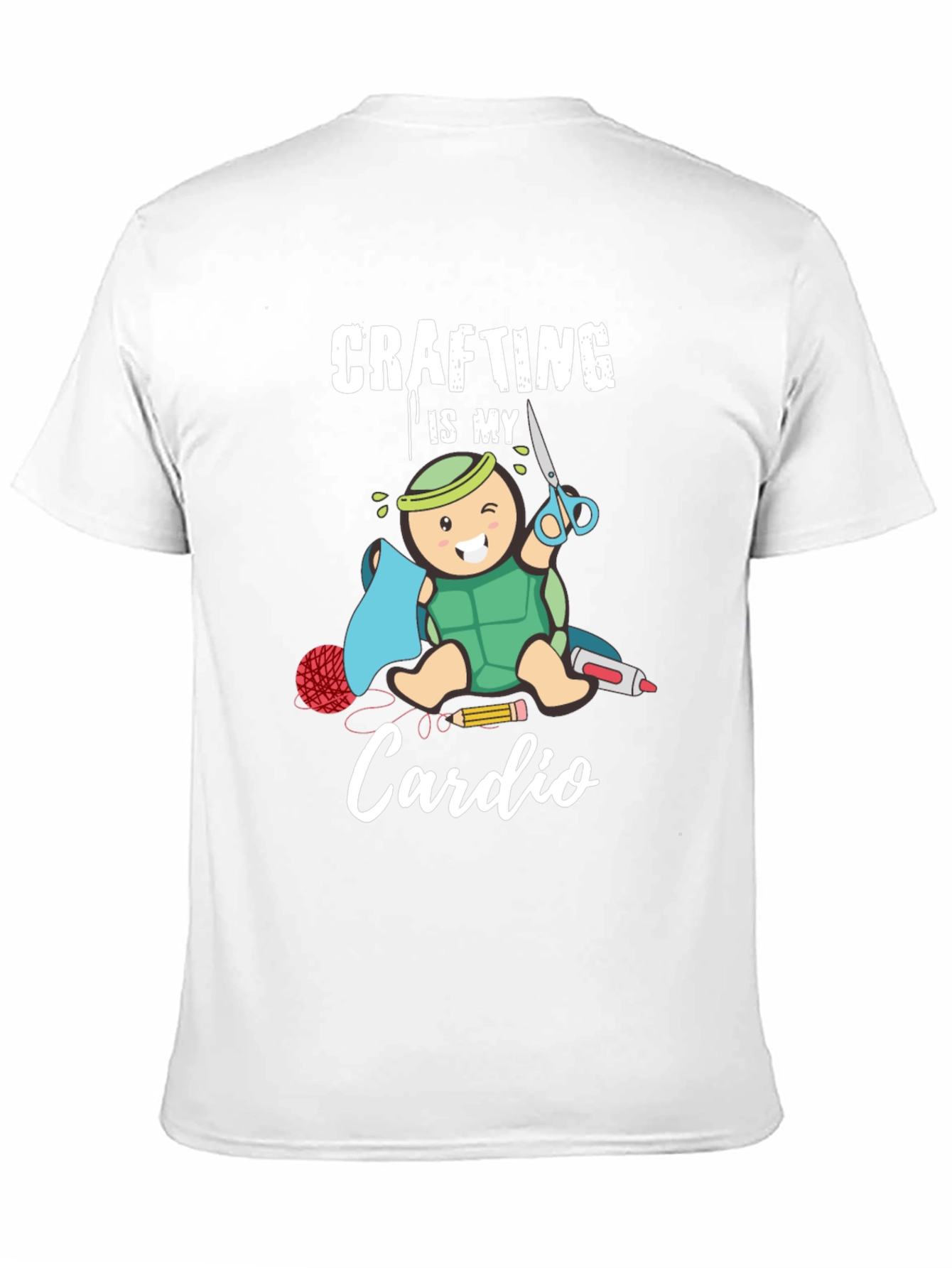 Black Crafting is My Cardio T-Shirt - Turtle Crafter view 11