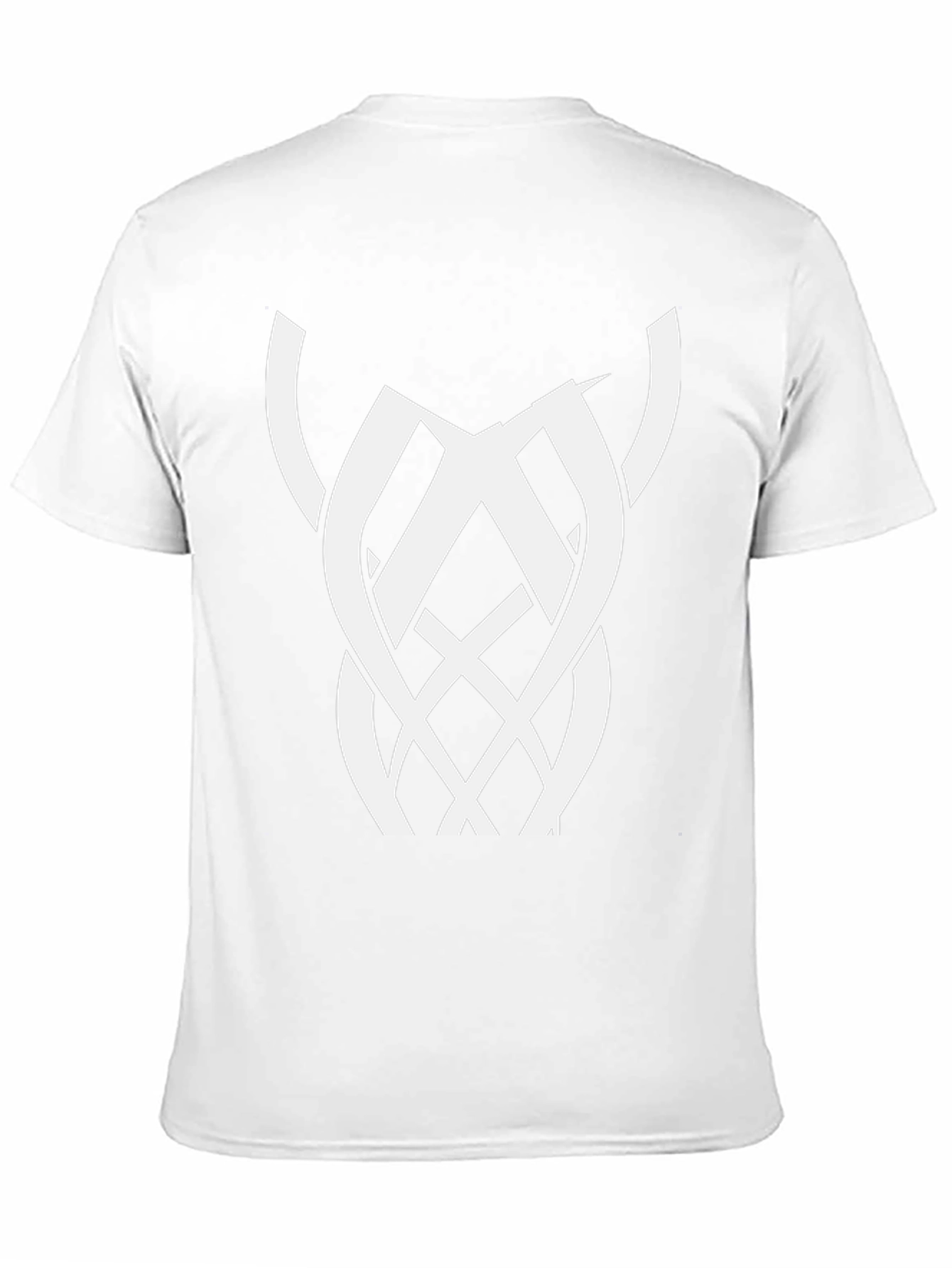 Black Black Graphic Tee with Abstract White Design view 11