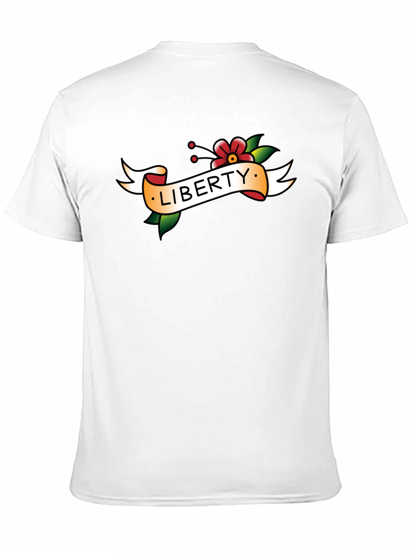 Black Liberty Tattoo Style Graphic T-Shirt view 11