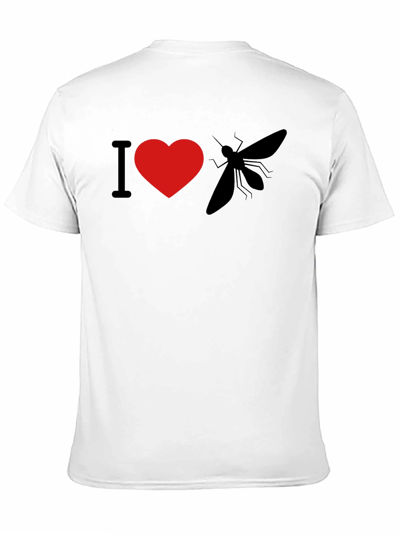 Black I Heart Mosquito T-Shirt - Novelty Graphic Tee view 11