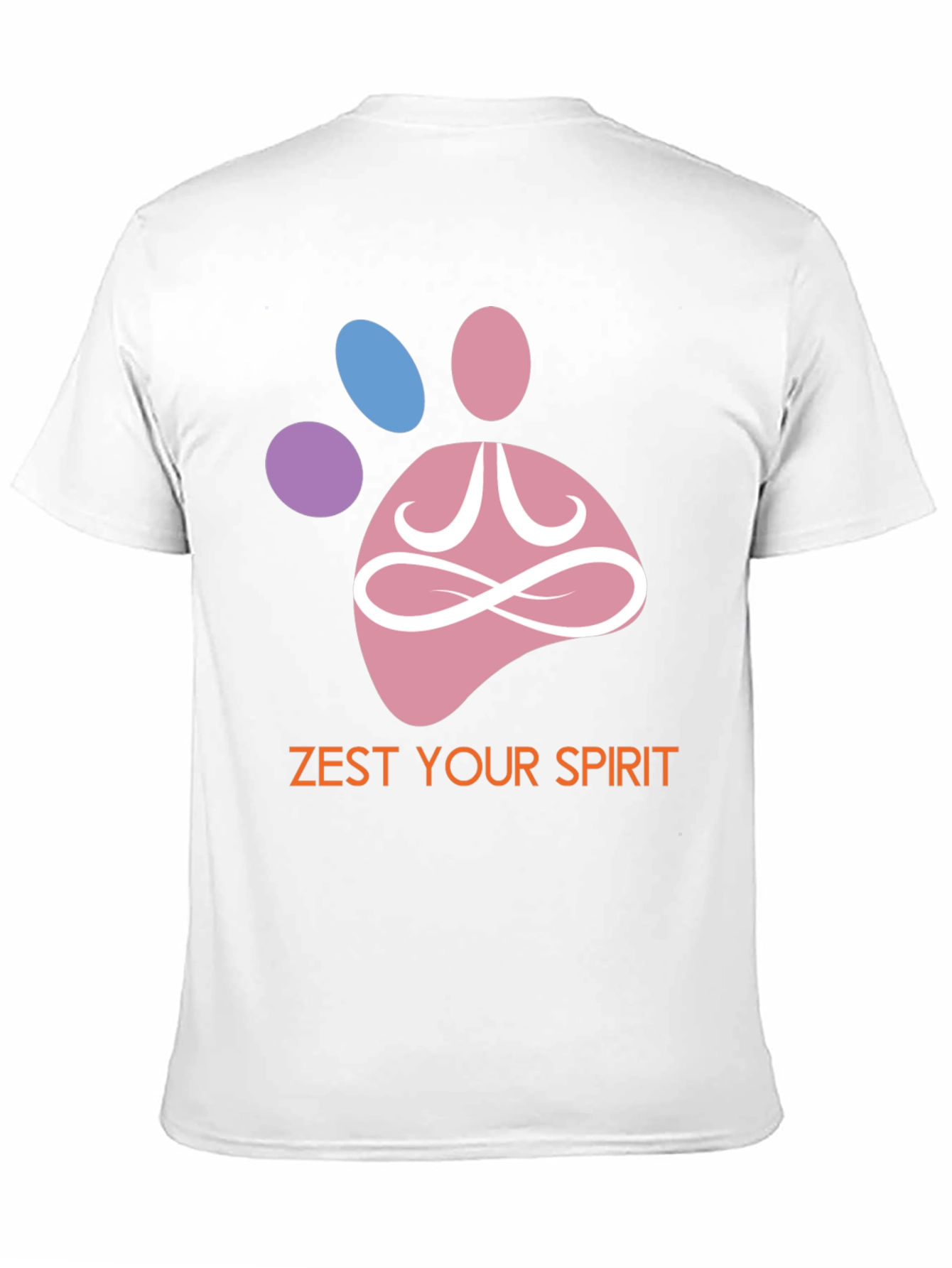 Black Zest Your Spirit T-Shirt - Zen Pet Paw Design view 11