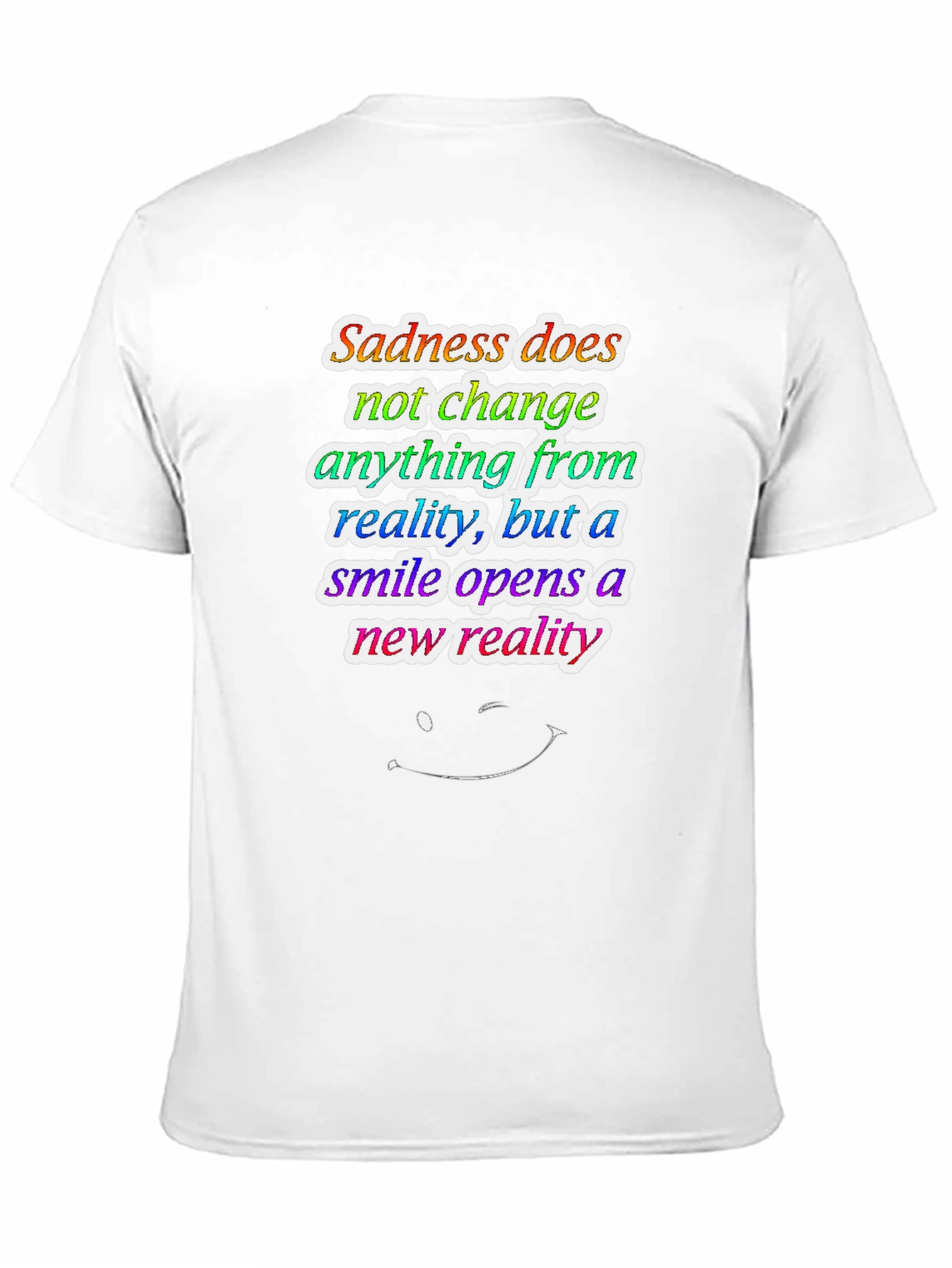 Black Inspirational Quote Graphic Tee - Sadness vs. Smile view 11
