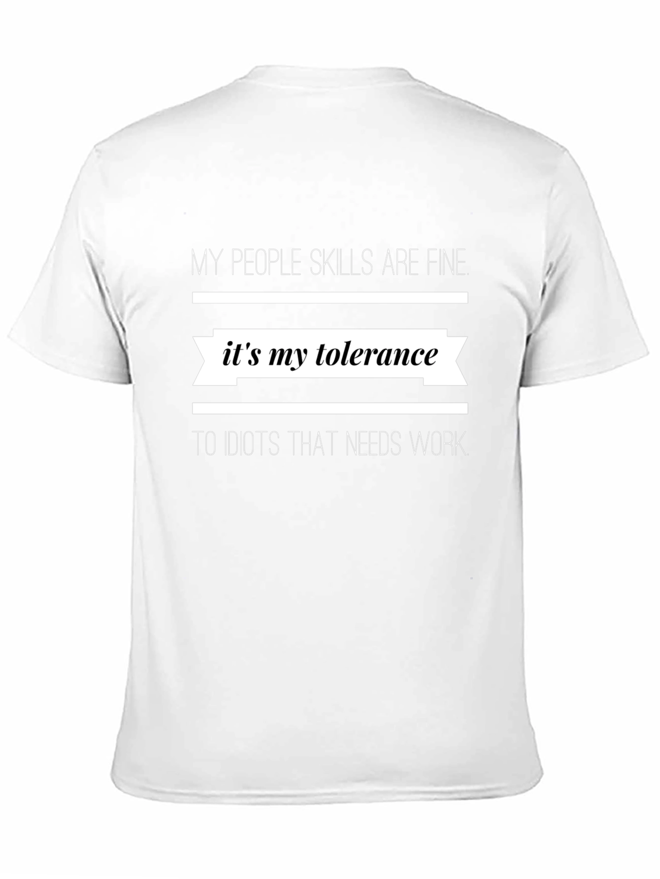 Black Funny "My Tolerance" Graphic Tee view 11