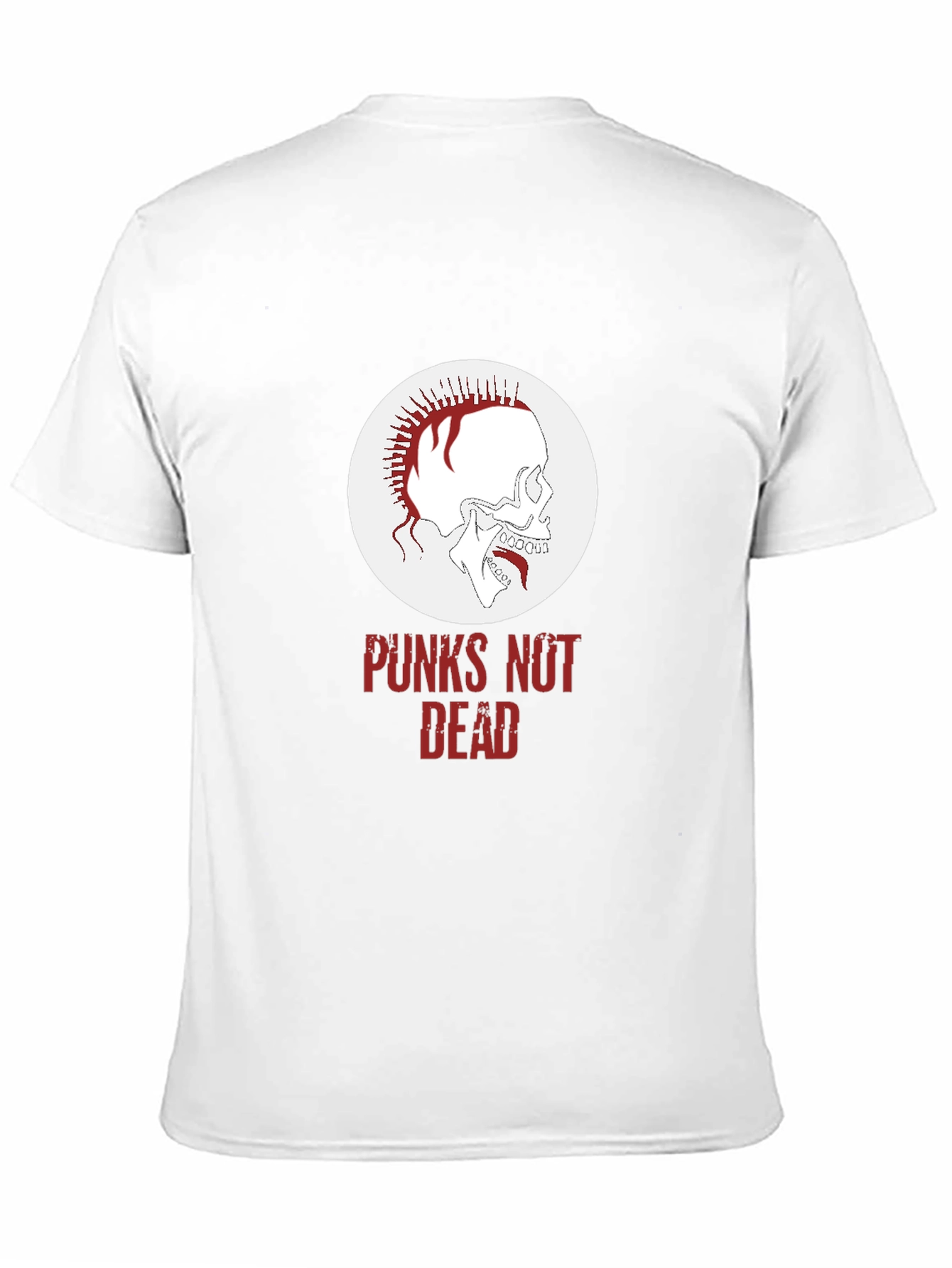 Black Punk Skull Graphic Tee - Punx Not Dead T-Shirt view 11