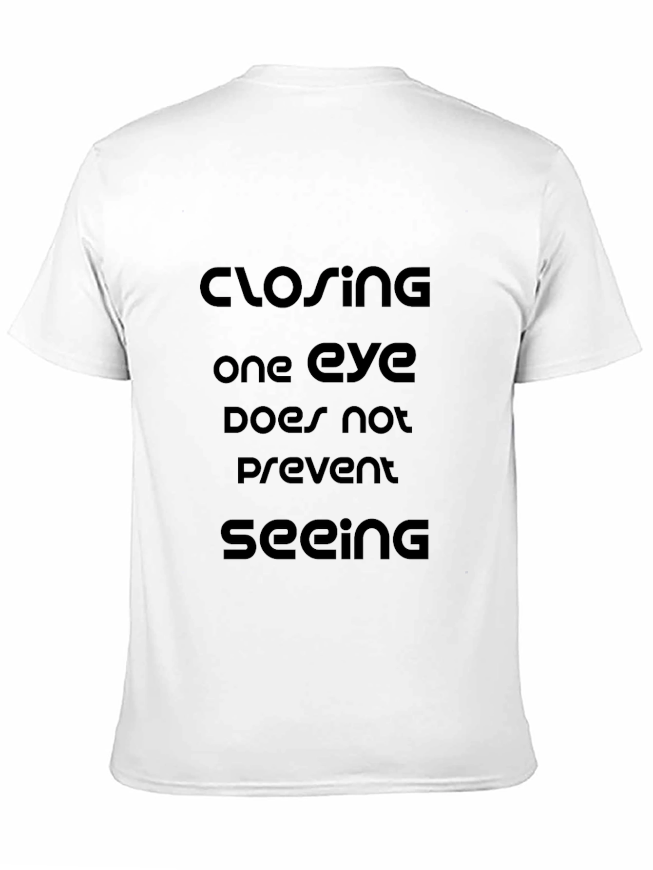 Black Closing One Eye T-Shirt view 11