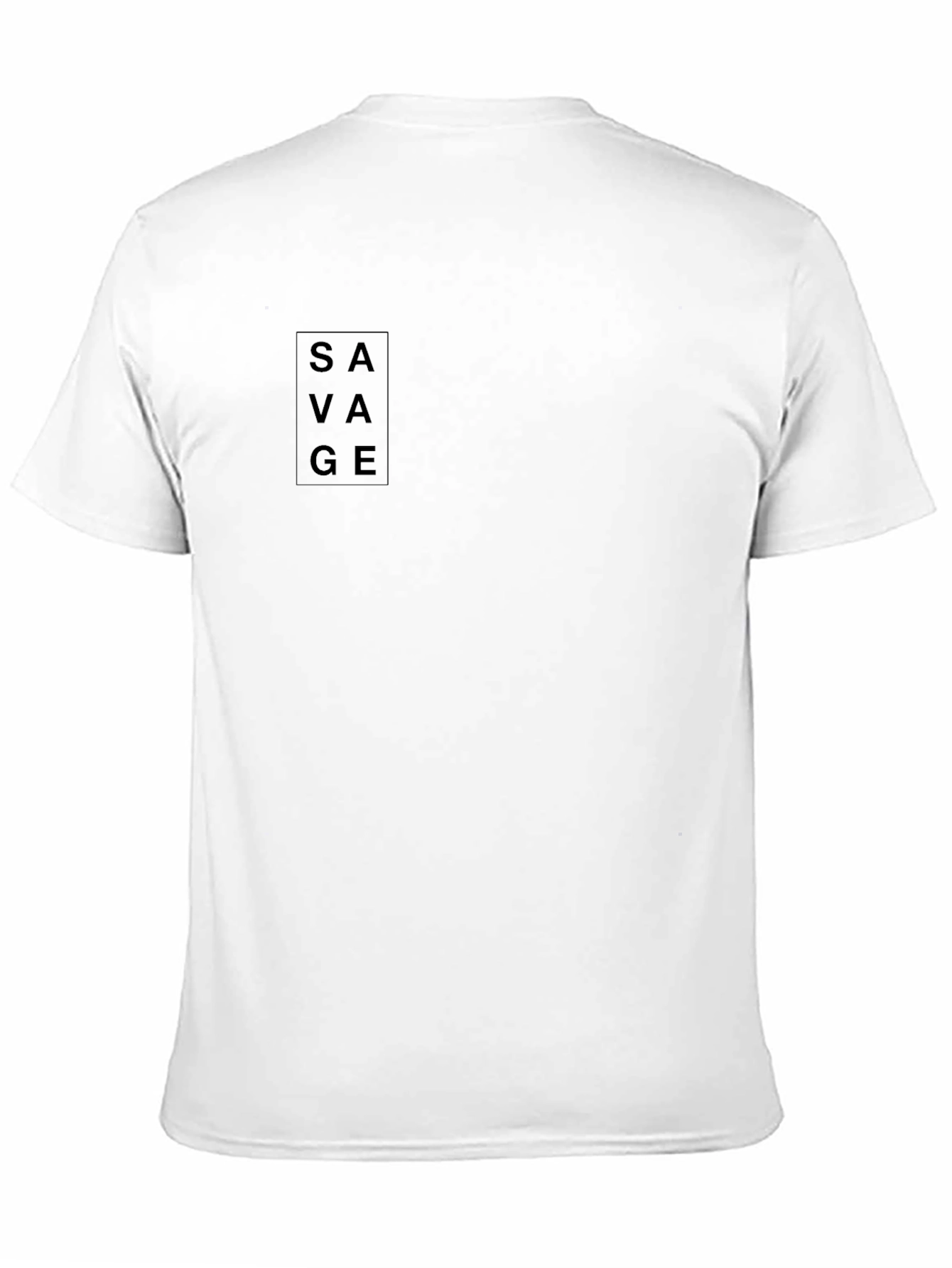 Black Men's Black "SAVAGE" Graphic Tee view 11