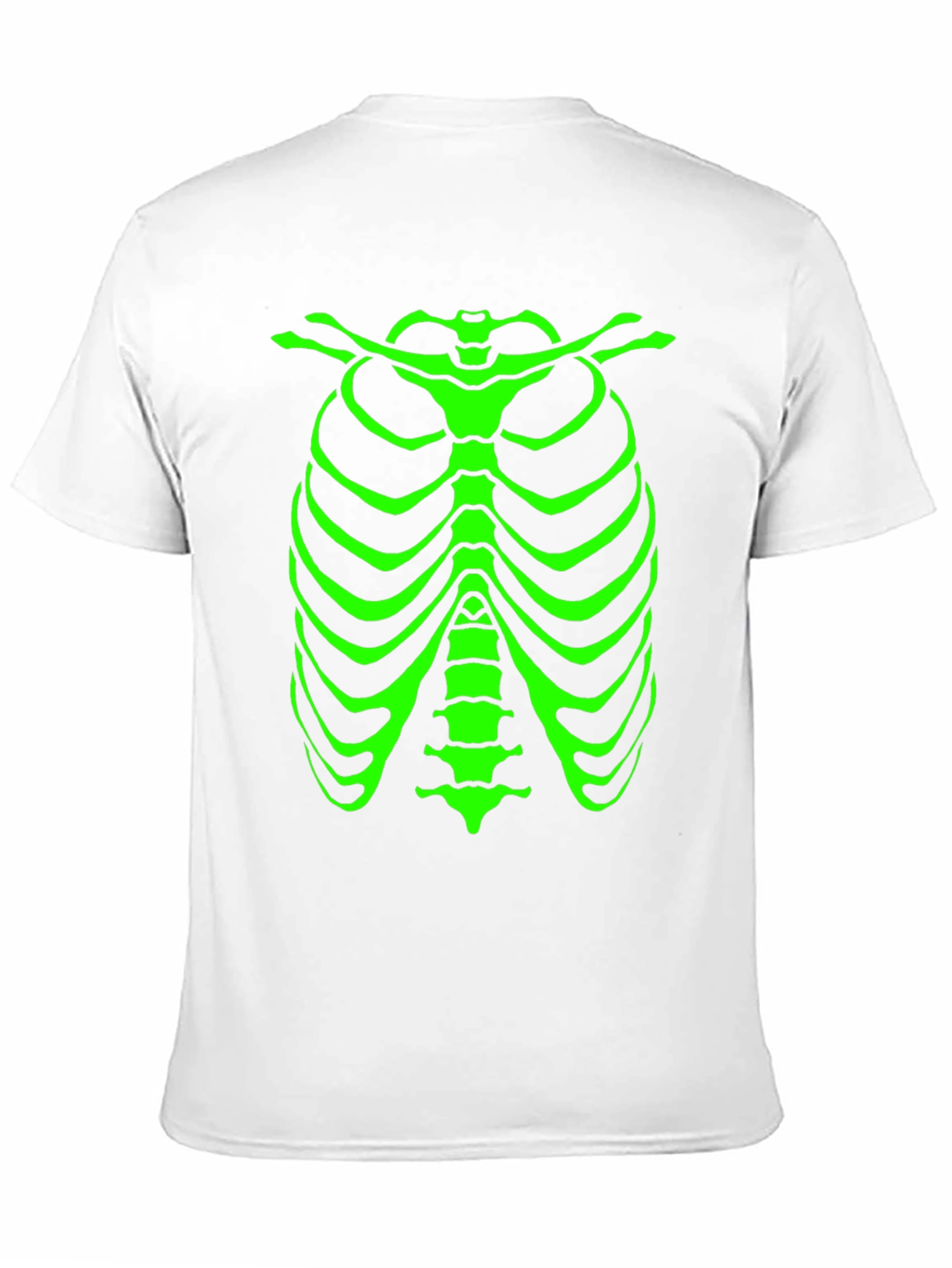 Black Glow Skeleton Rib Cage Graphic Tee view 11
