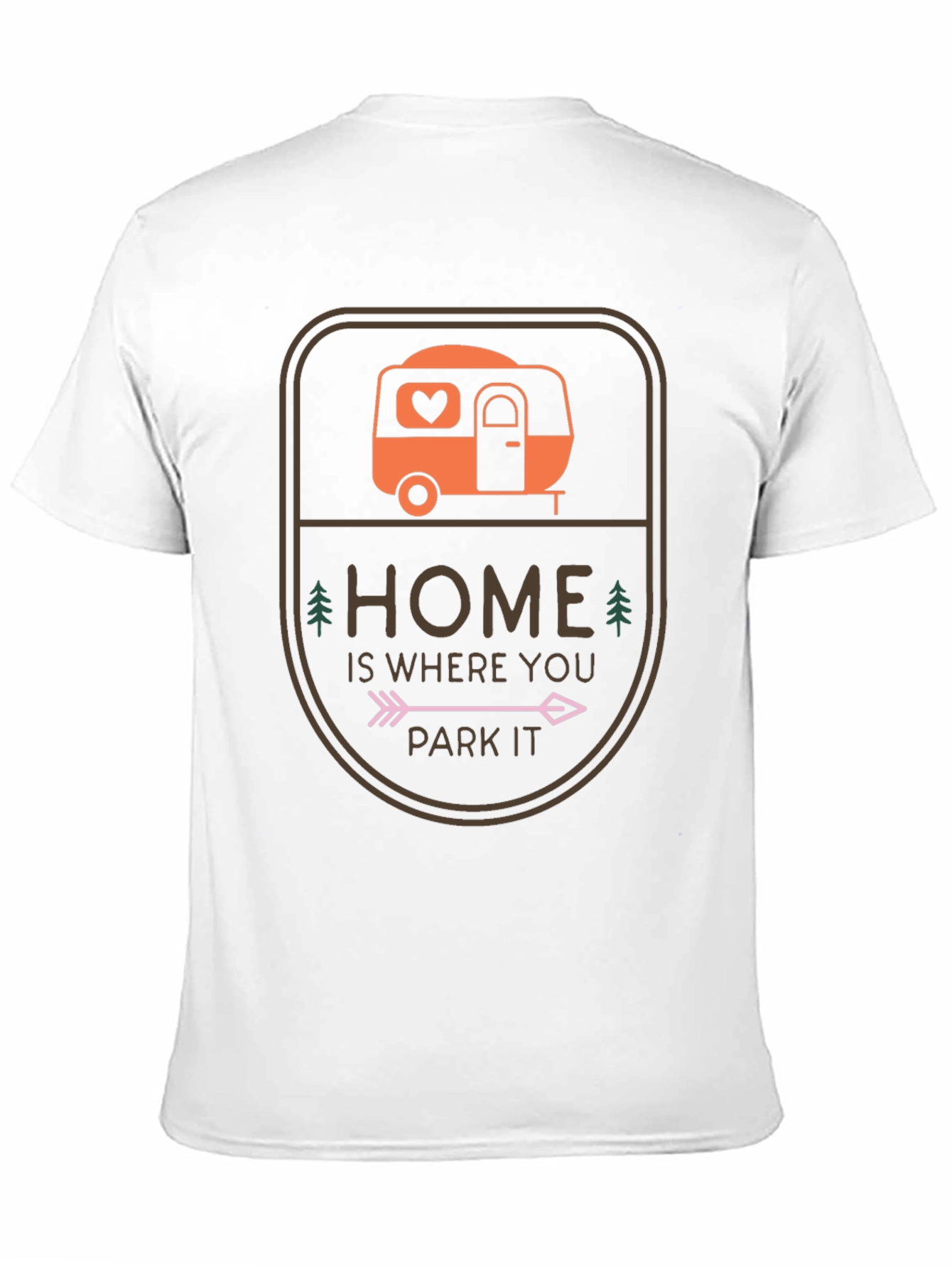 Black Home Is Where You Park It Camping T-Shirt view 11
