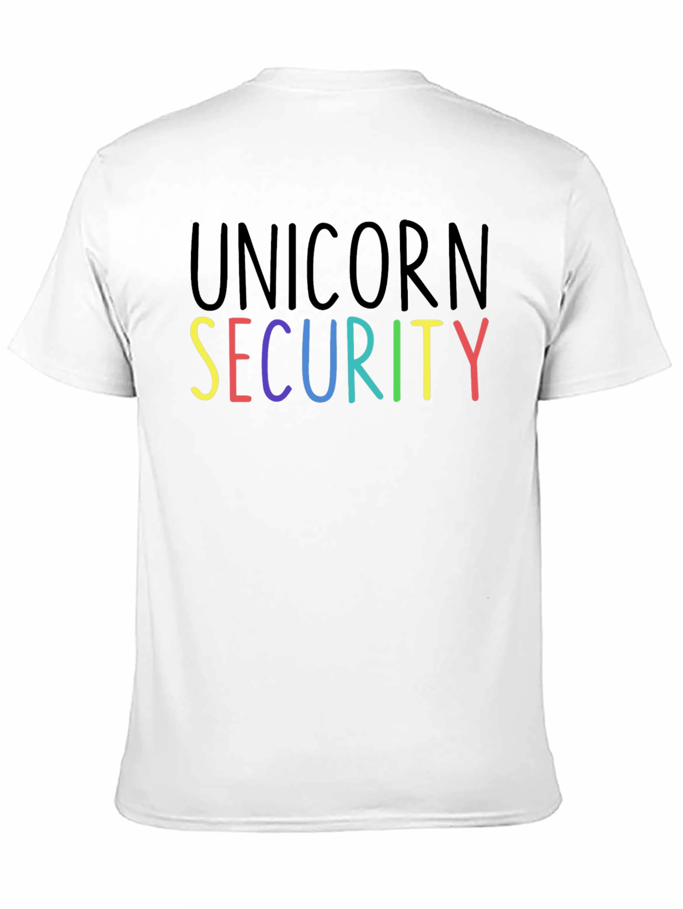 Black Unicorn Security Graphic T-Shirt - Black Crew Neck Tee view 11
