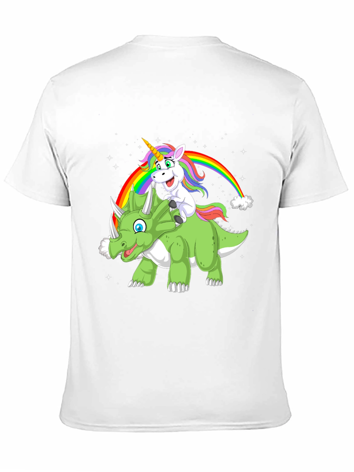 Black Unicorn & Dinosaur Graphic T-Shirt view 11
