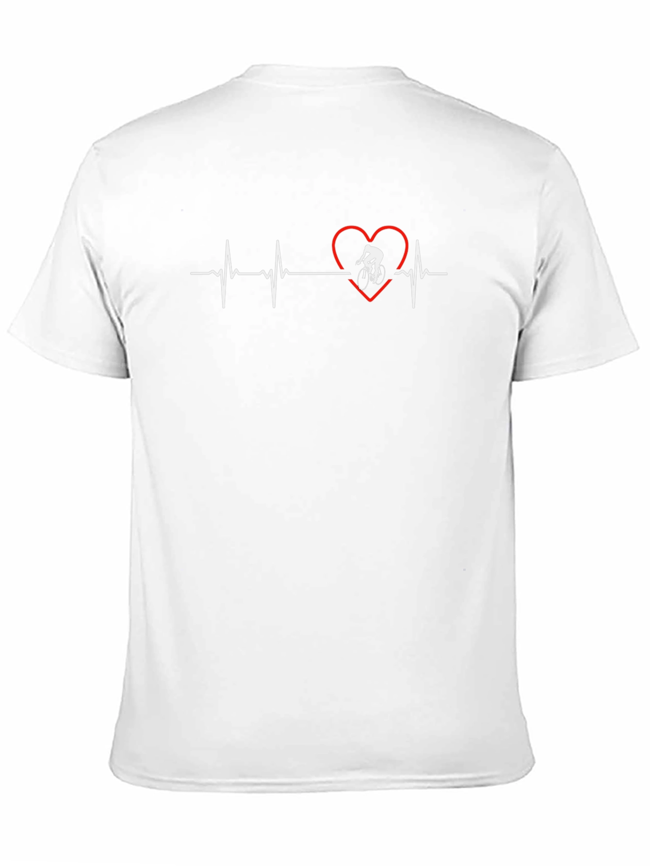 Black Cyclist Heartbeat Graphic Tee - Black view 11