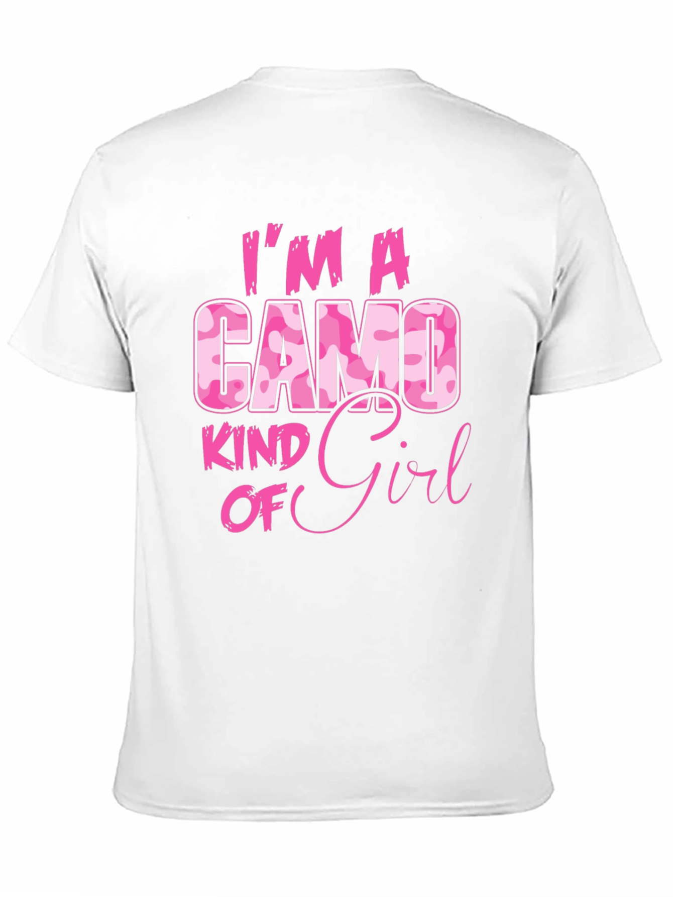 Black Camo Kind of Girl T-Shirt - Pink Camouflage view 11