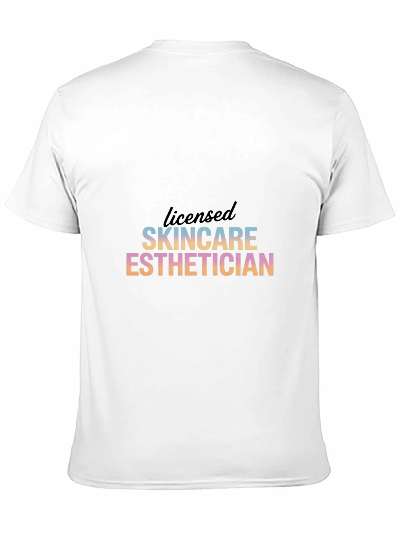 Black Licensed Skincare Esthetician T-Shirt view 11