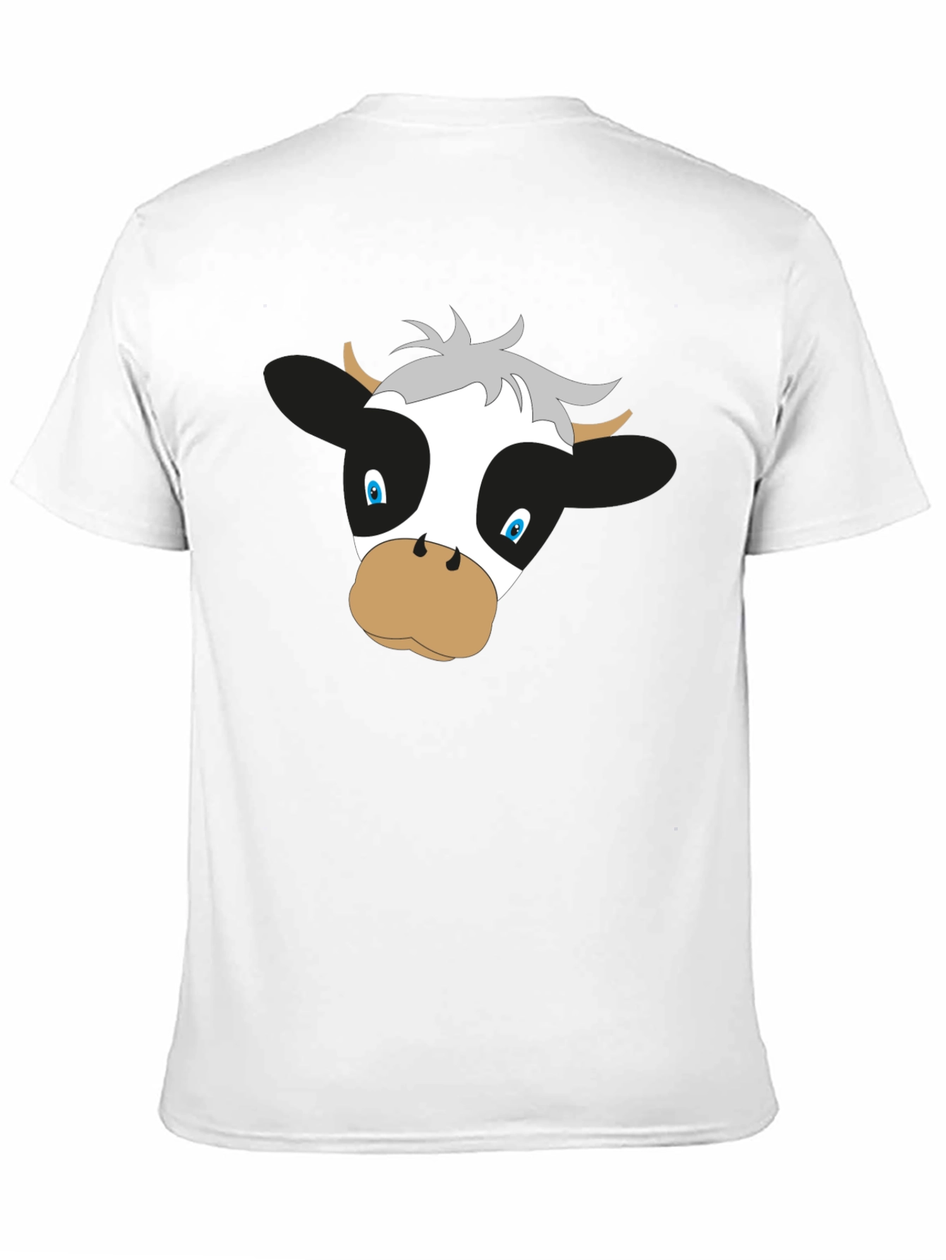 Black Cartoon Cow Graphic Black T-Shirt view 11