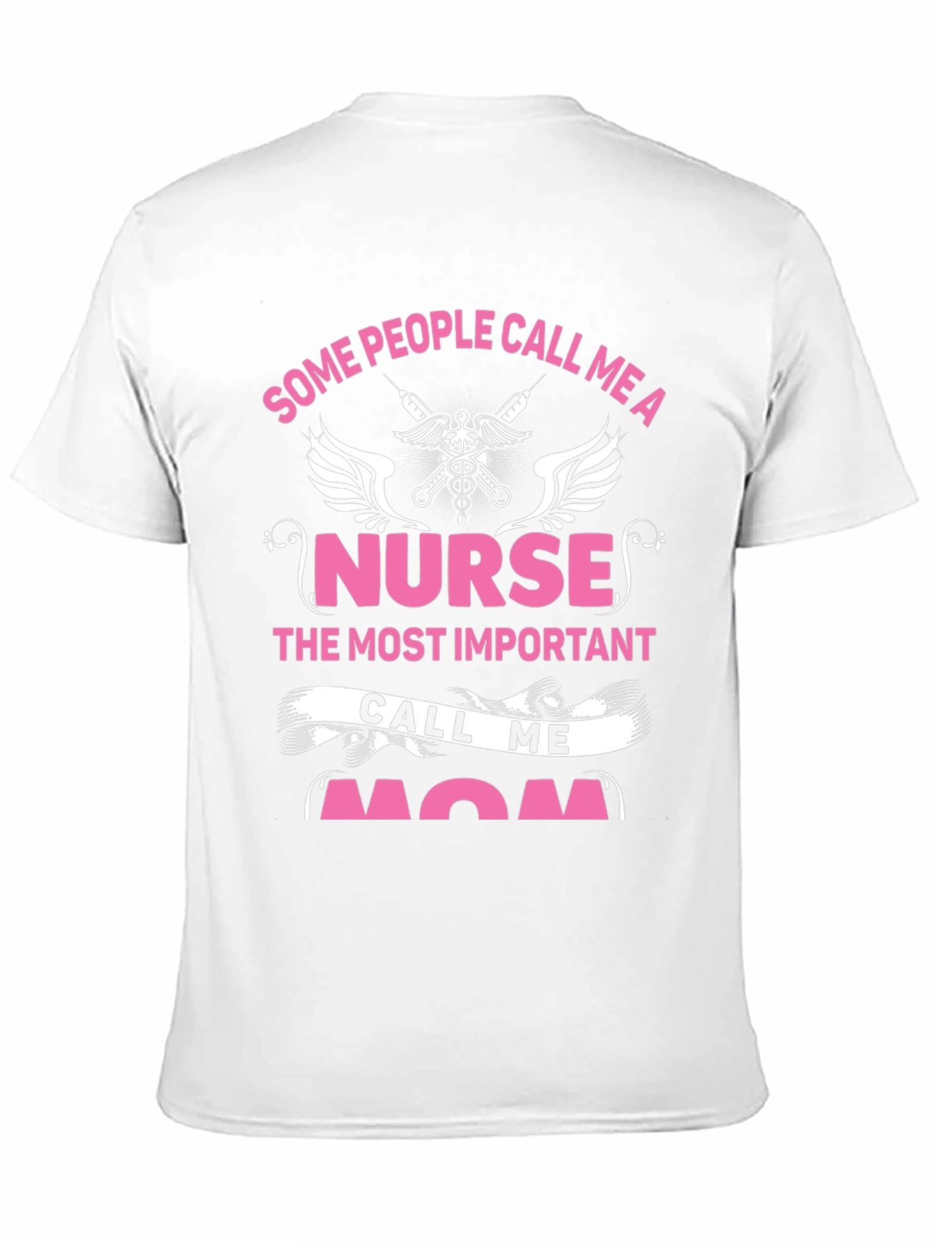 Black Nurse Mom Graphic T-Shirt - Black view 11