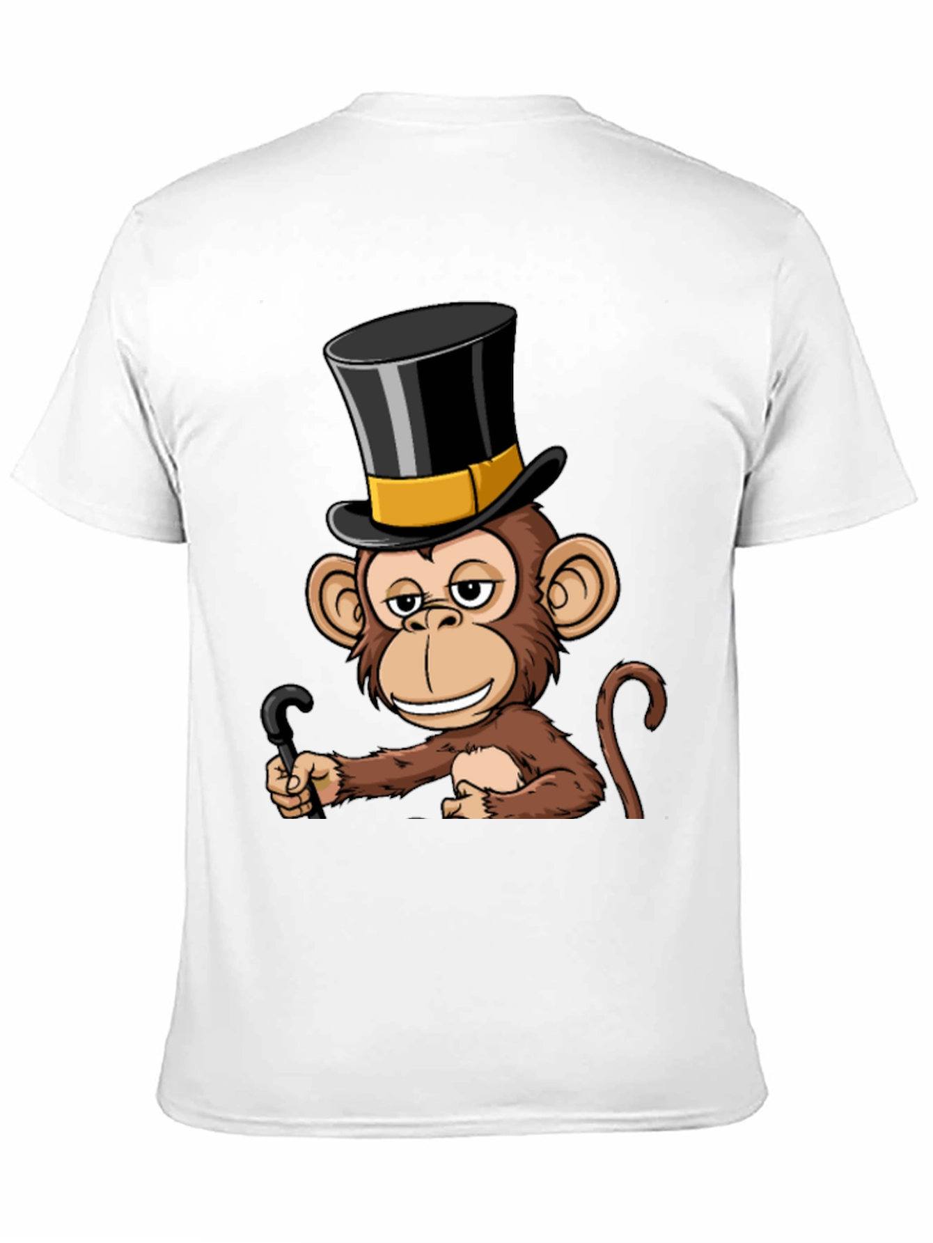Black Monkey Top Hat T-Shirt - Stylish & Humorous Design view 11