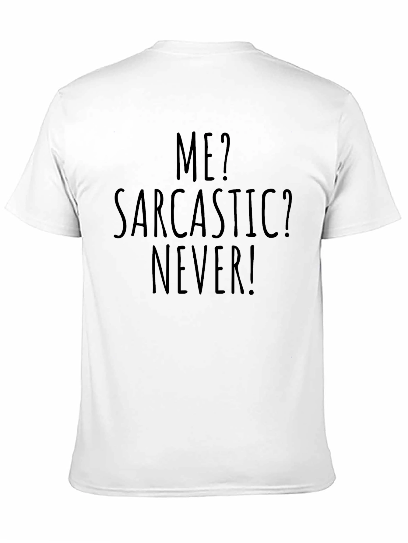 Black Sarcastic Never Men's T-Shirt view 11
