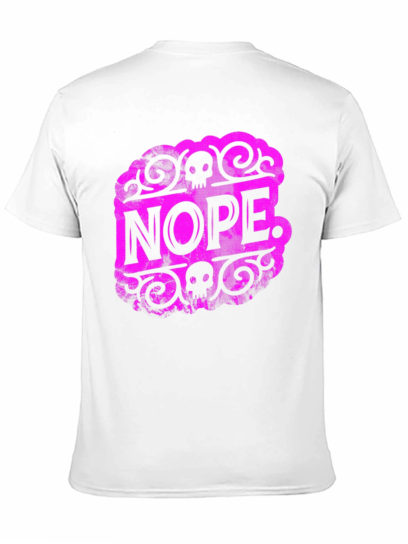 Black Nope Skull Graphic T-Shirt - Black view 11