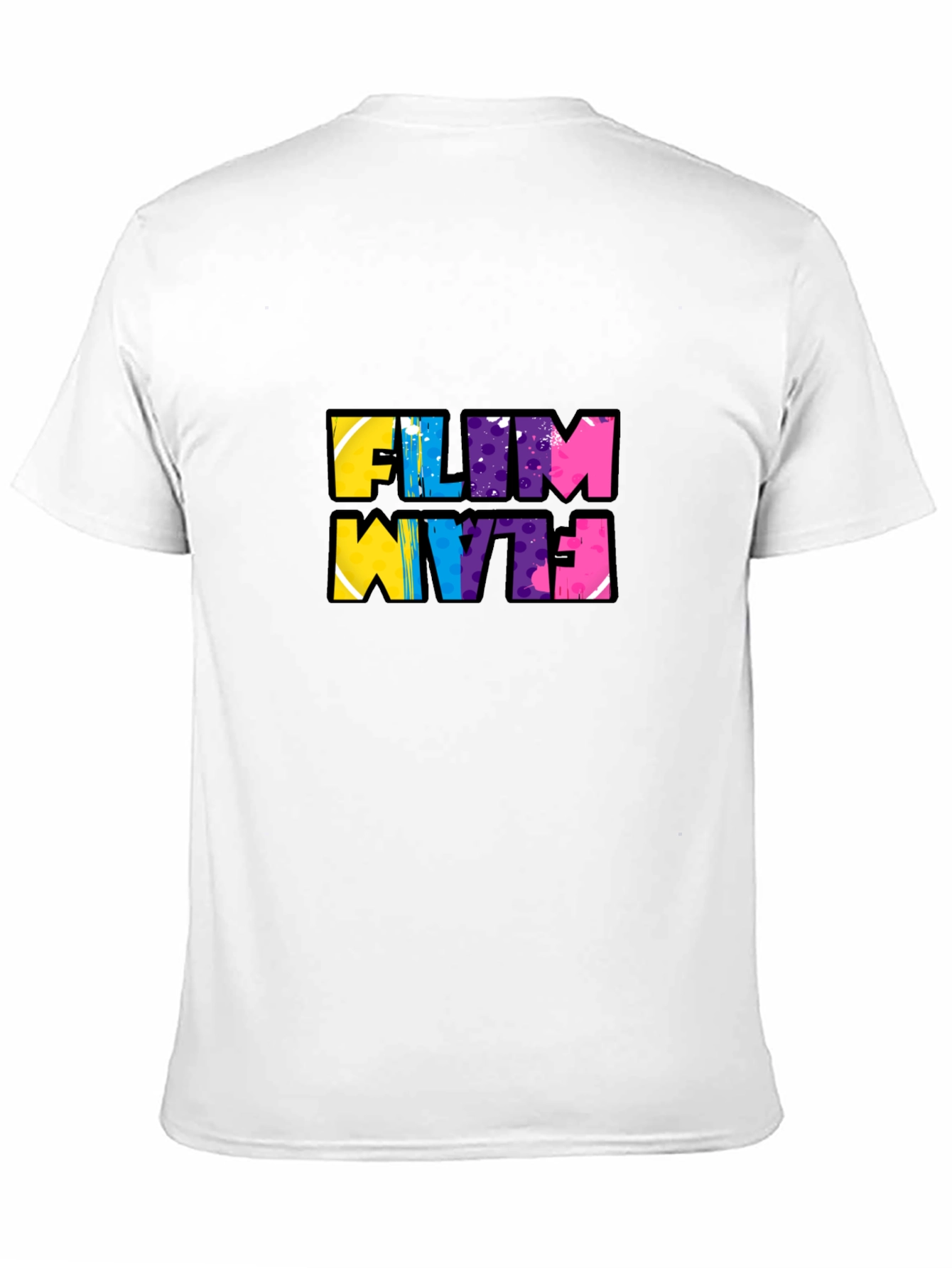 Black Funky Flim Flam Graphic Tee - Black Cotton T-Shirt view 11