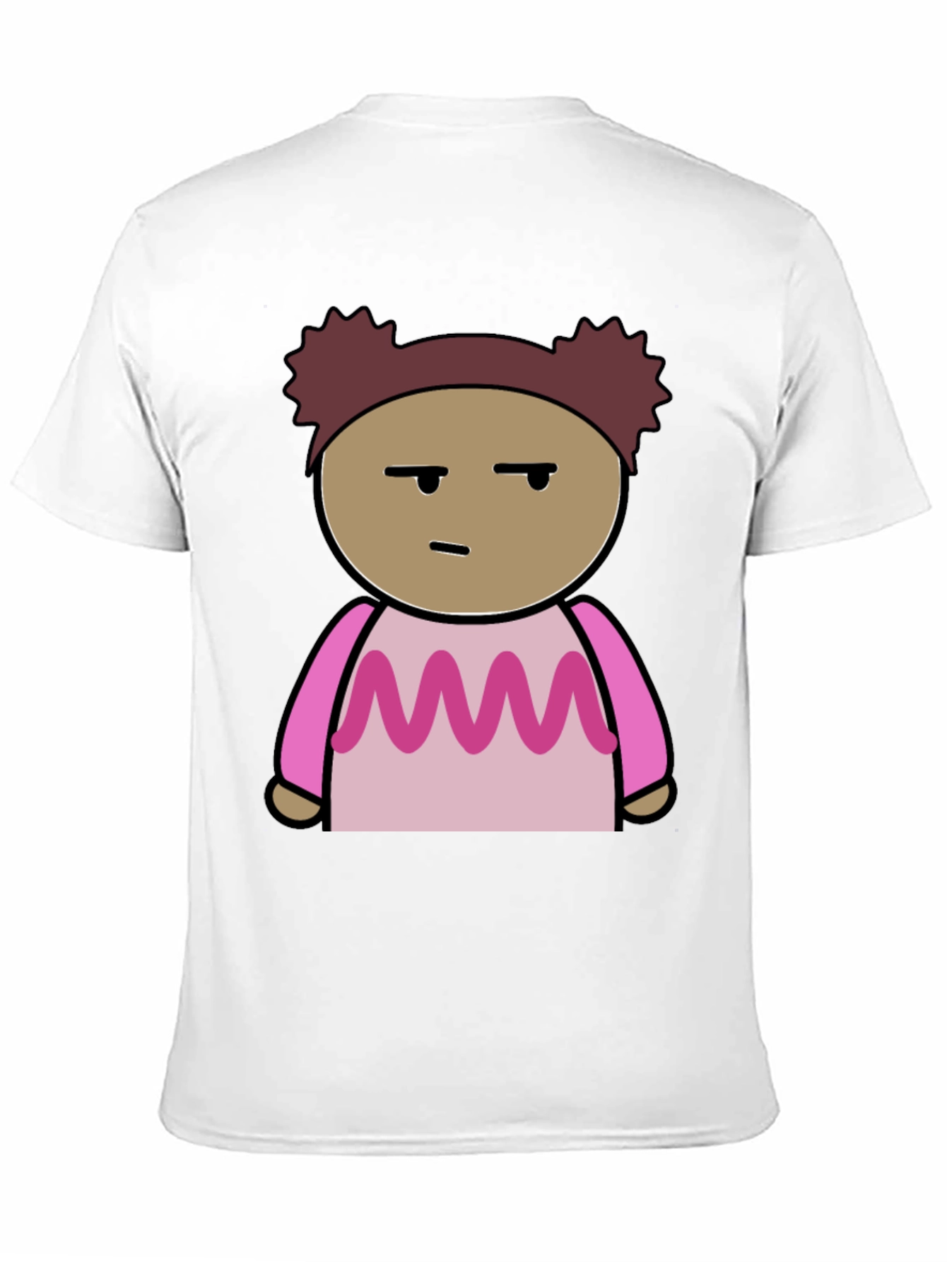 Black Cartoon Character Graphic Tee - Black Unisex T-Shirt view 11