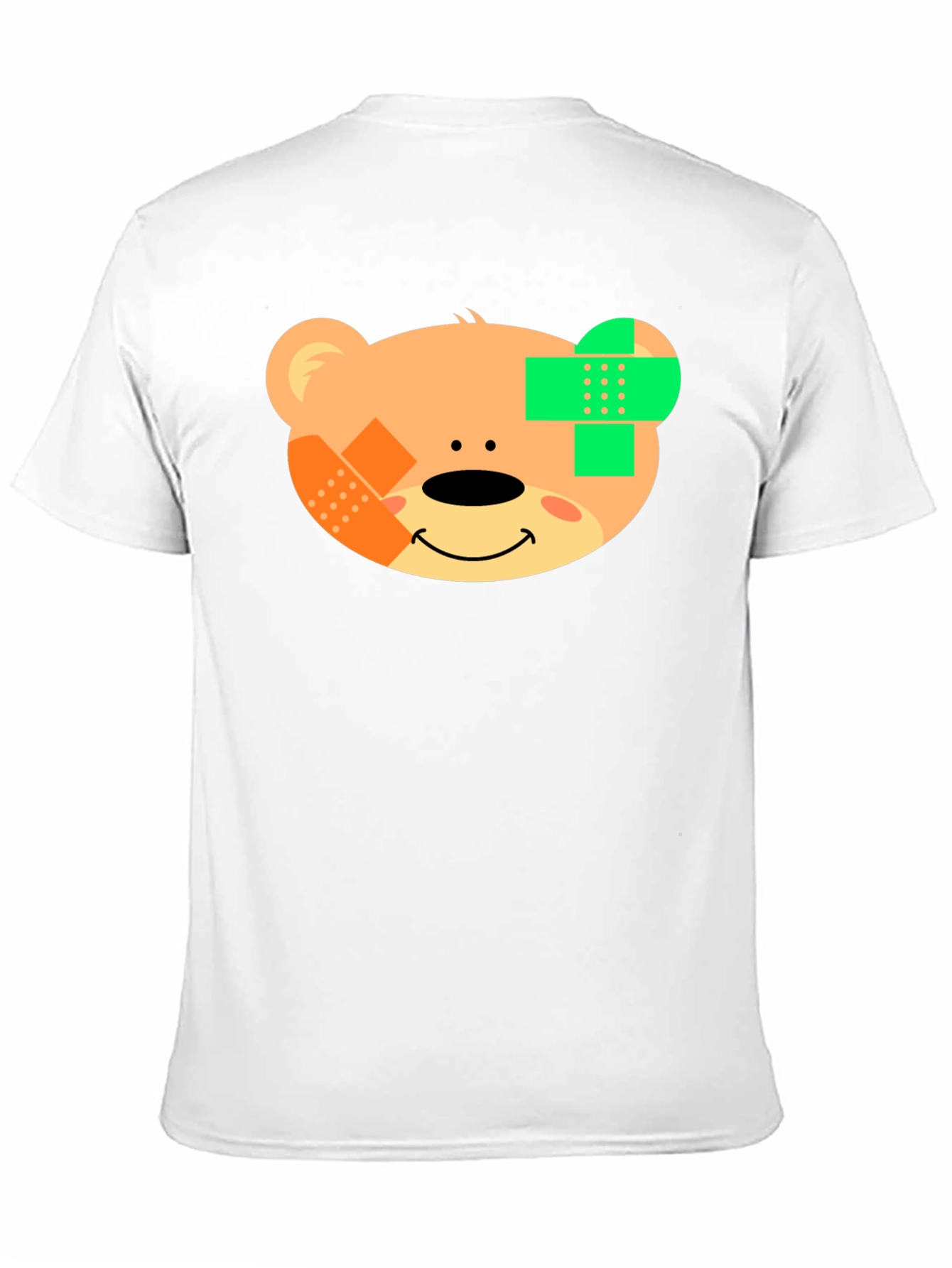 Black Cute Teddy Bear Bandage Black T-Shirt view 11