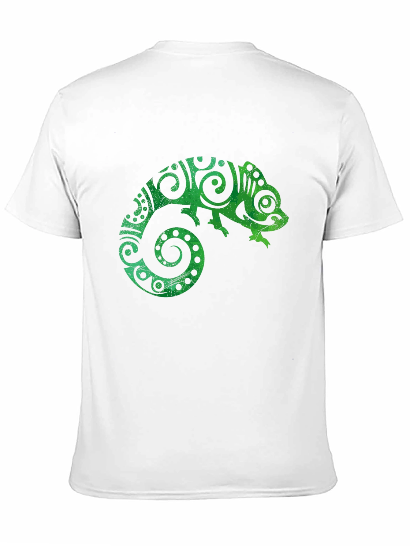 Black Tribal Chameleon Graphic Tee - Black Unisex T-Shirt view 11