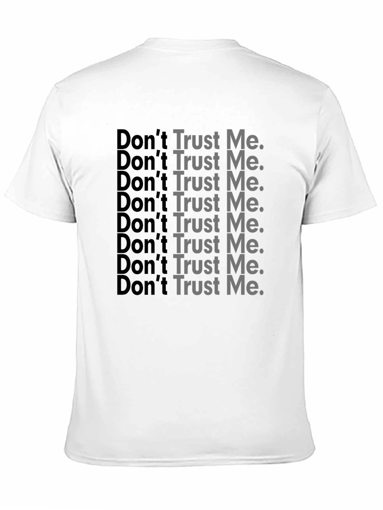 Black Don't Trust Me Graphic Print Black T-Shirt view 11