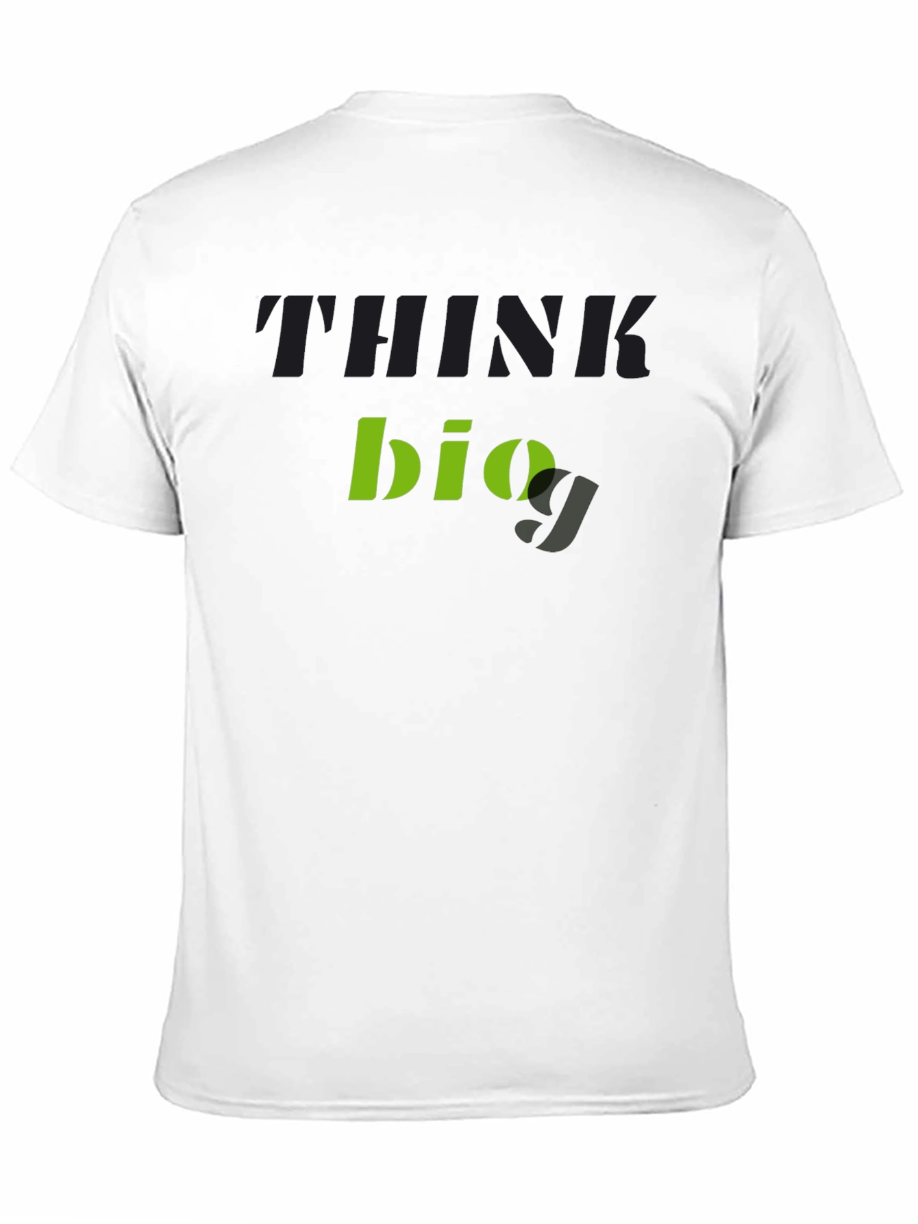 Black Think Big Graphic Tee - Stylish Unisex T-Shirt view 11