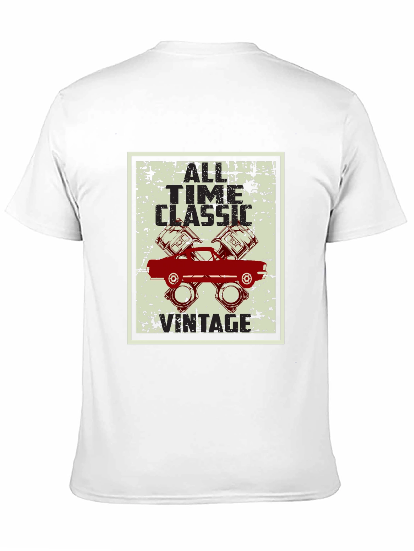 Black All Time Classic Vintage Car Graphic T-Shirt view 11