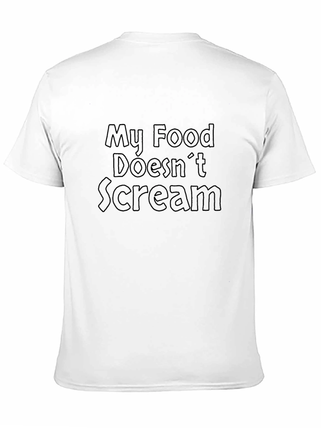 Black My Food Doesn't Scream Graphic T-Shirt view 11