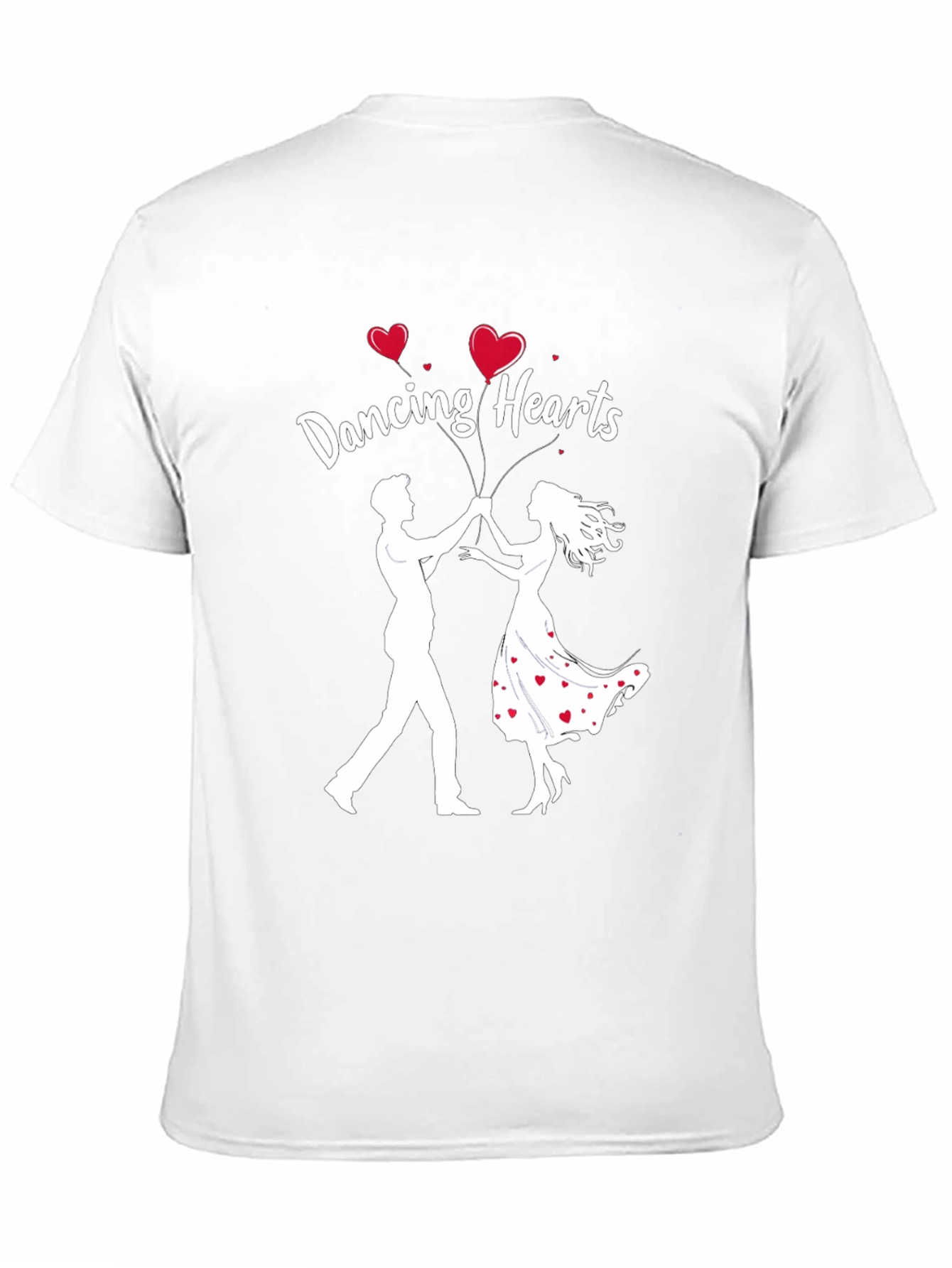 Black Dancing Hearts Graphic Black T-Shirt view 11