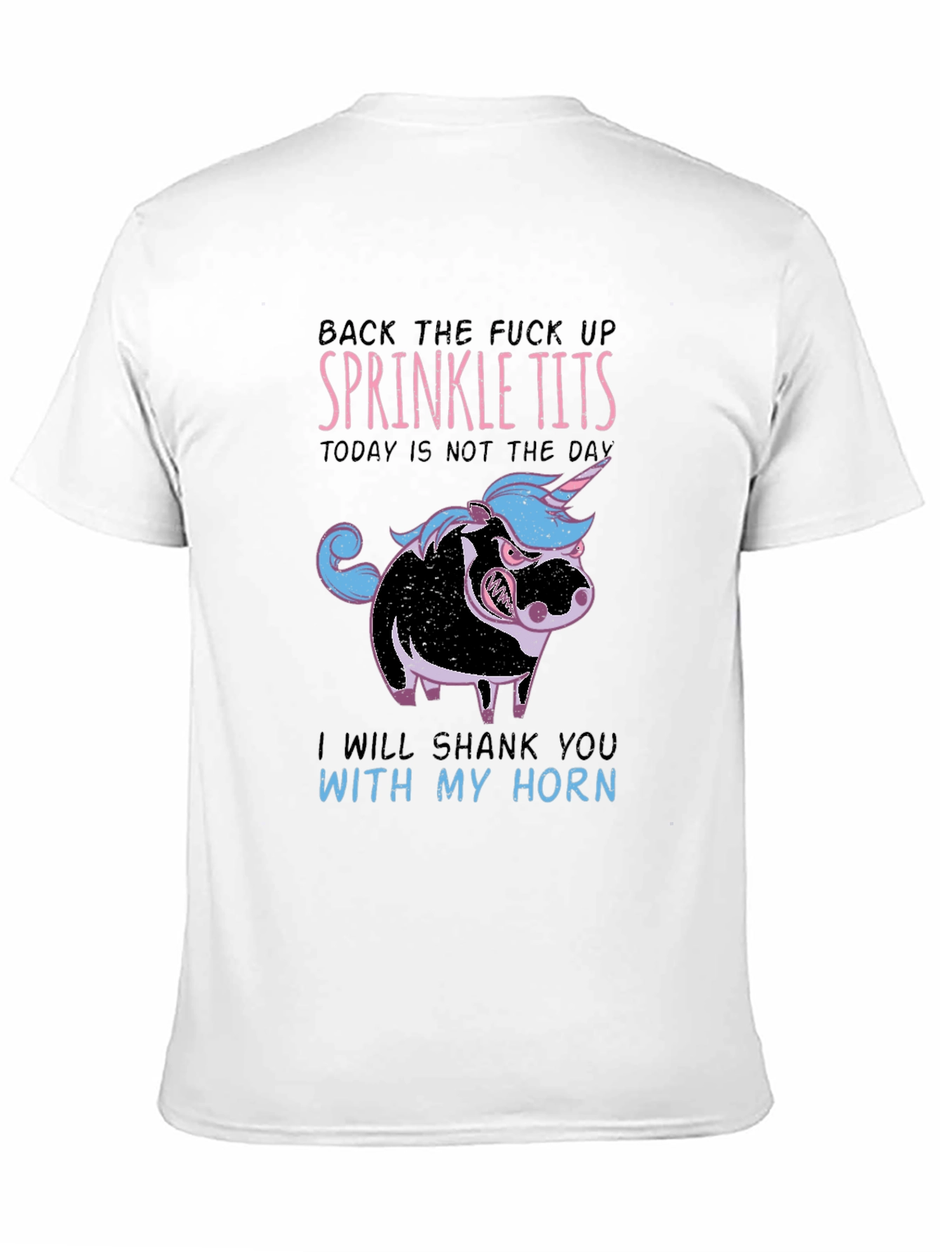 Black Funny "Sprinkle Tits" Graphic T-Shirt view 11