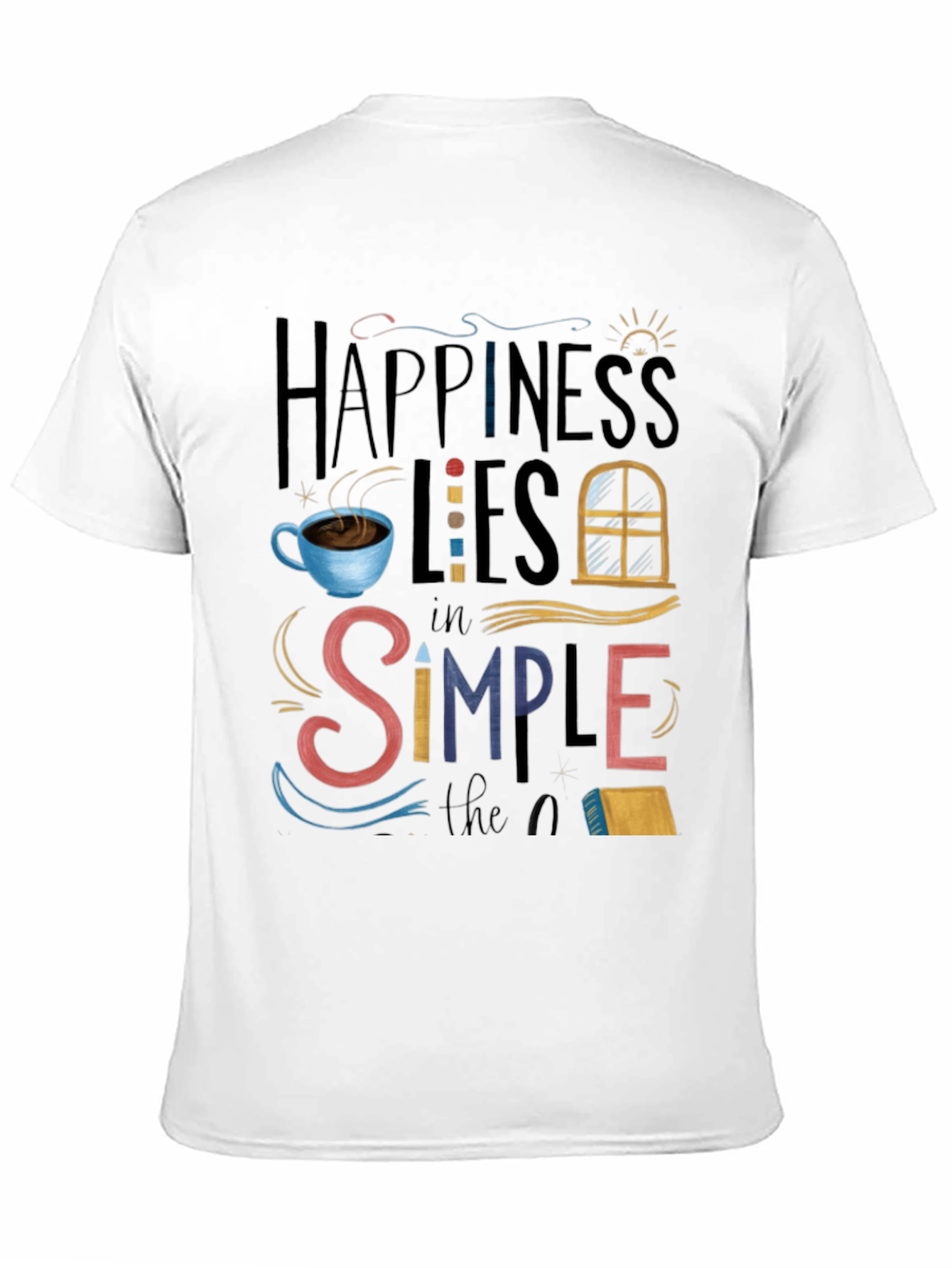 Black Happiness Lies T-Shirt view 11