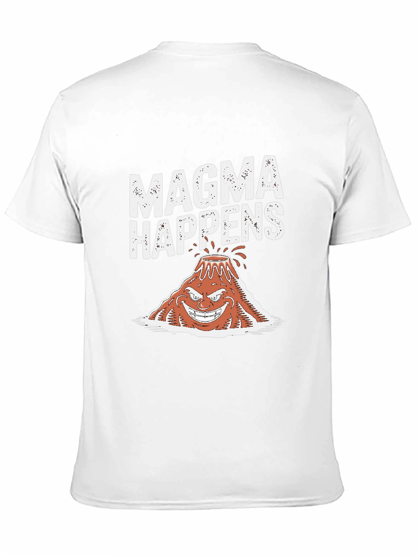 Black Magma Happens Funny Volcano Graphic Black T-Shirt view 11