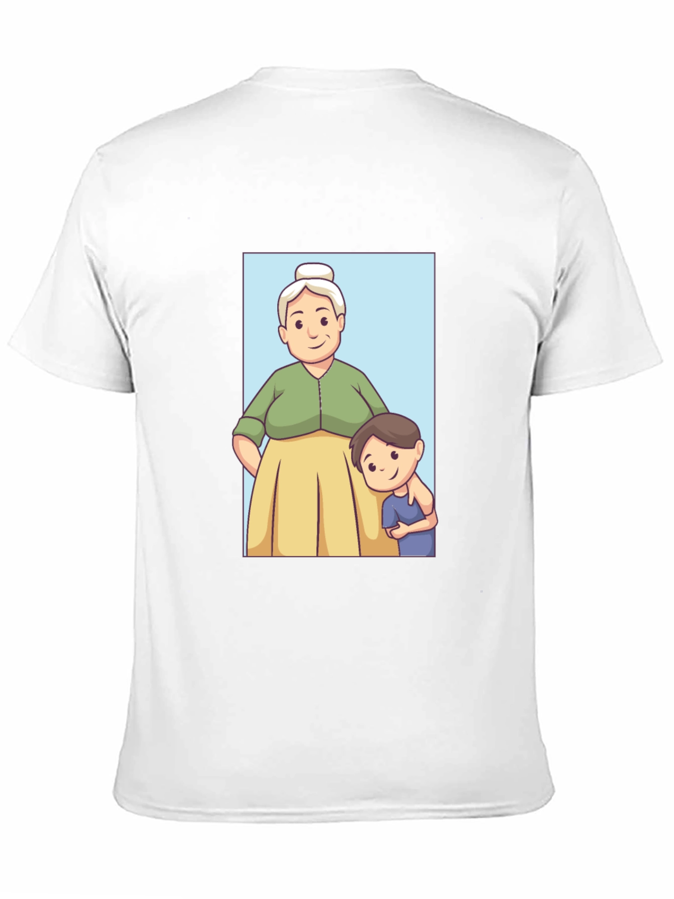 Black Cartoon Grandma and Grandson T-Shirt view 11