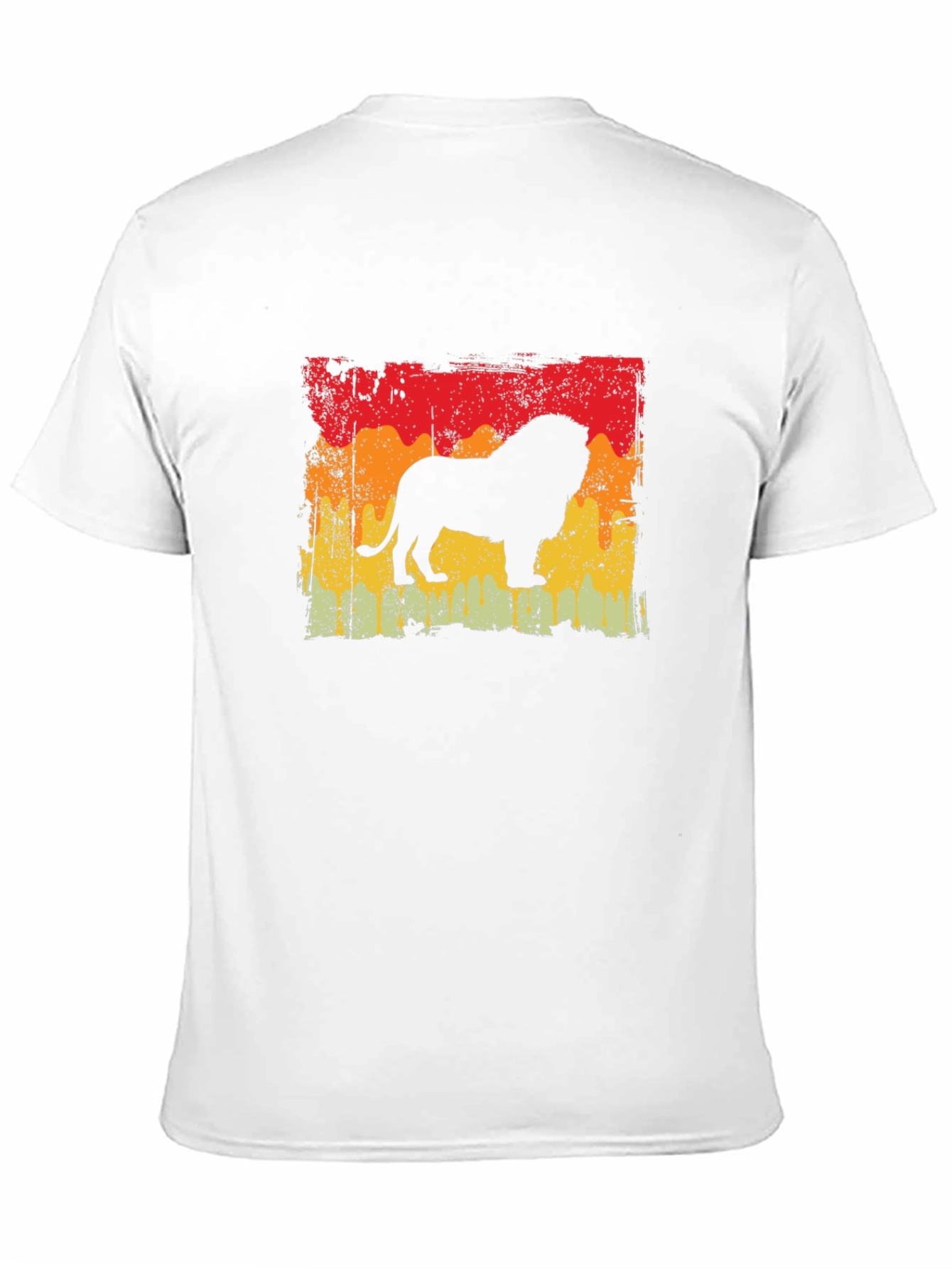 Black Lion Silhouette Graphic Tee - Black Cotton Blend view 11