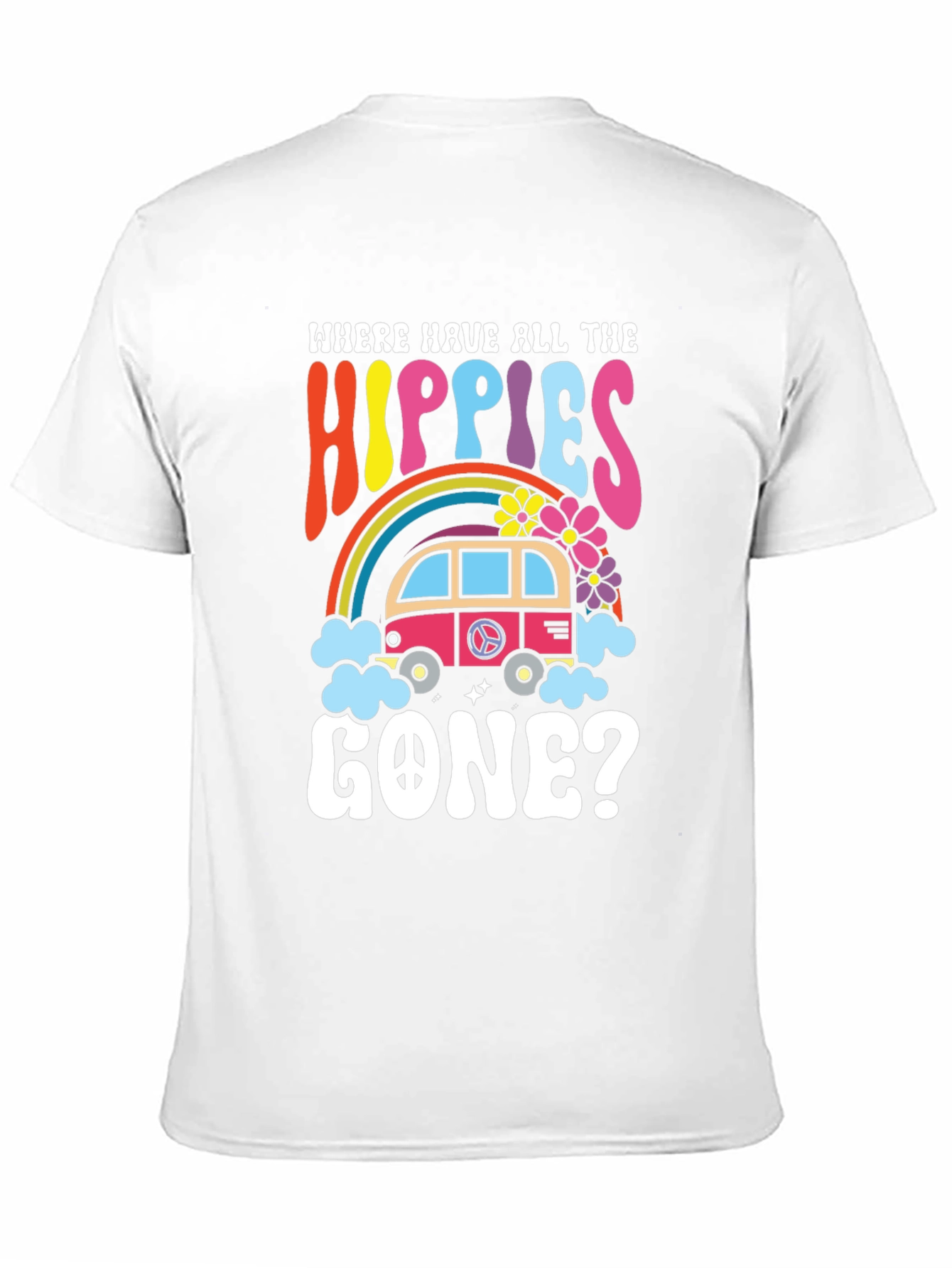 Black Where Have All The Hippies Gone Black T-Shirt view 11