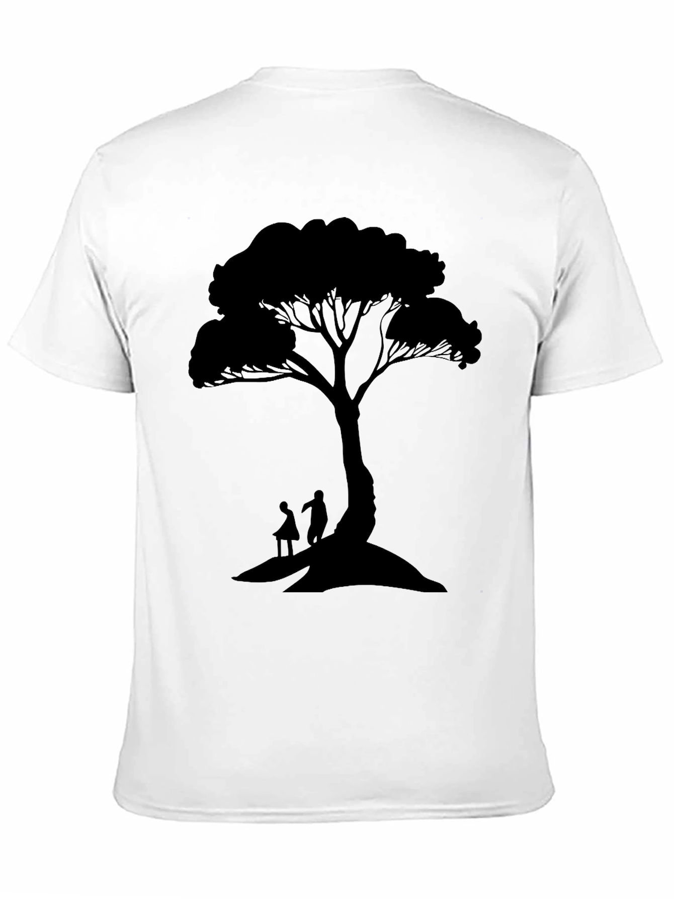 Black Silhouette Tree Graphic Tee - Nature Inspired Design view 11